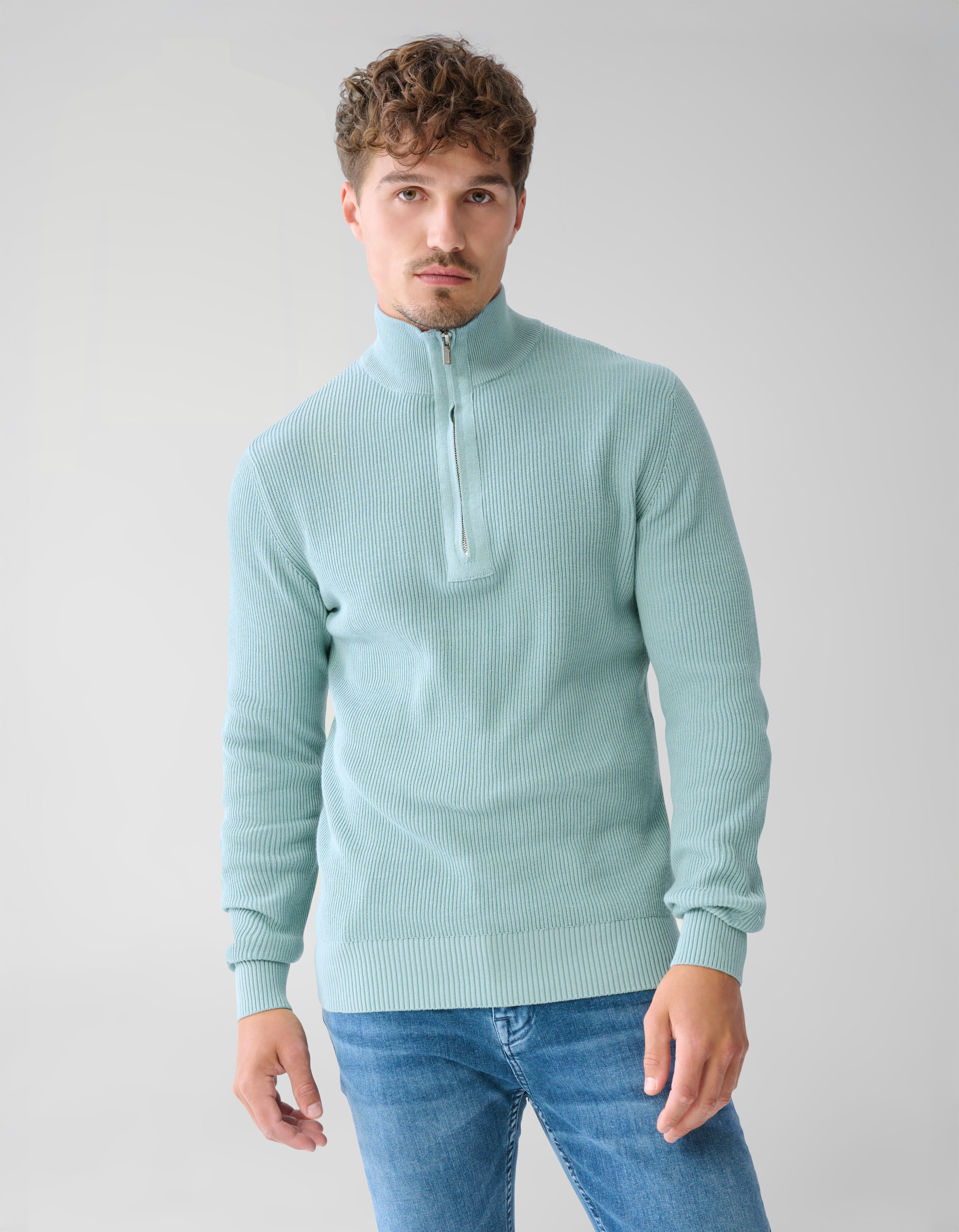 Zipper Trui Lichtgroen SHOEBY MEN