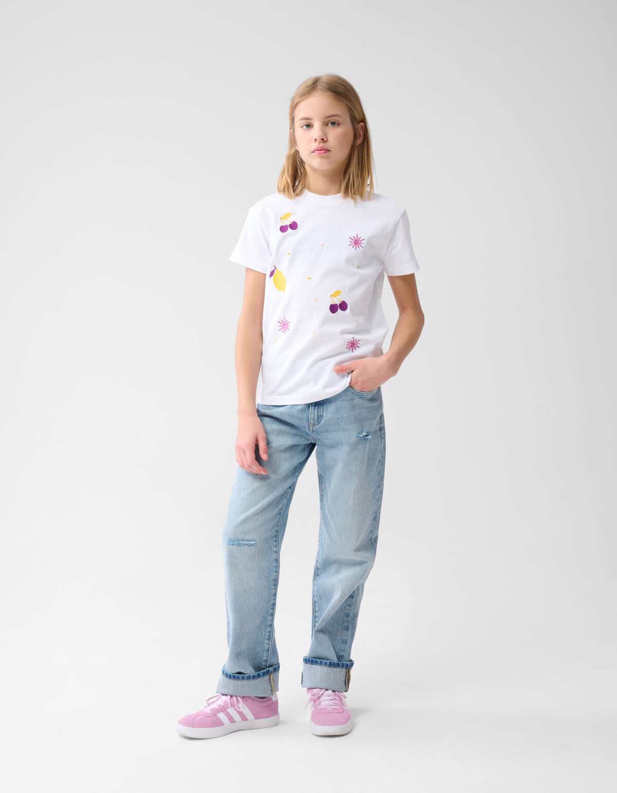 Fruit T-shirt Wit SHOEBY GIRLS