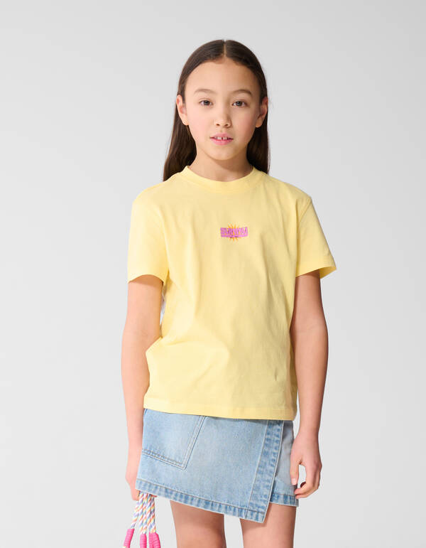 Sunny Artwork T-shirt Geel SHOEBY GIRLS