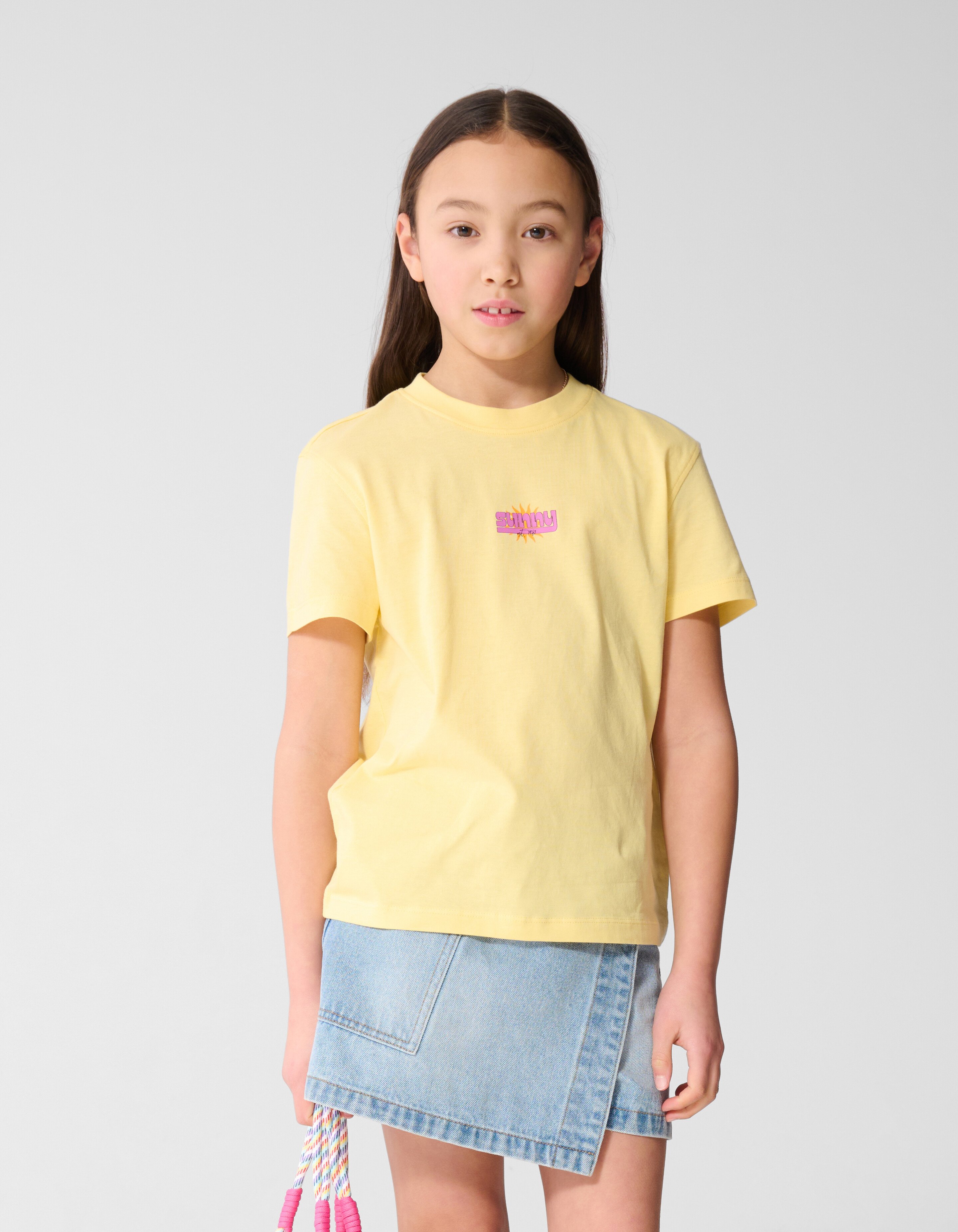 Sunny Artwork T-shirt Geel SHOEBY GIRLS