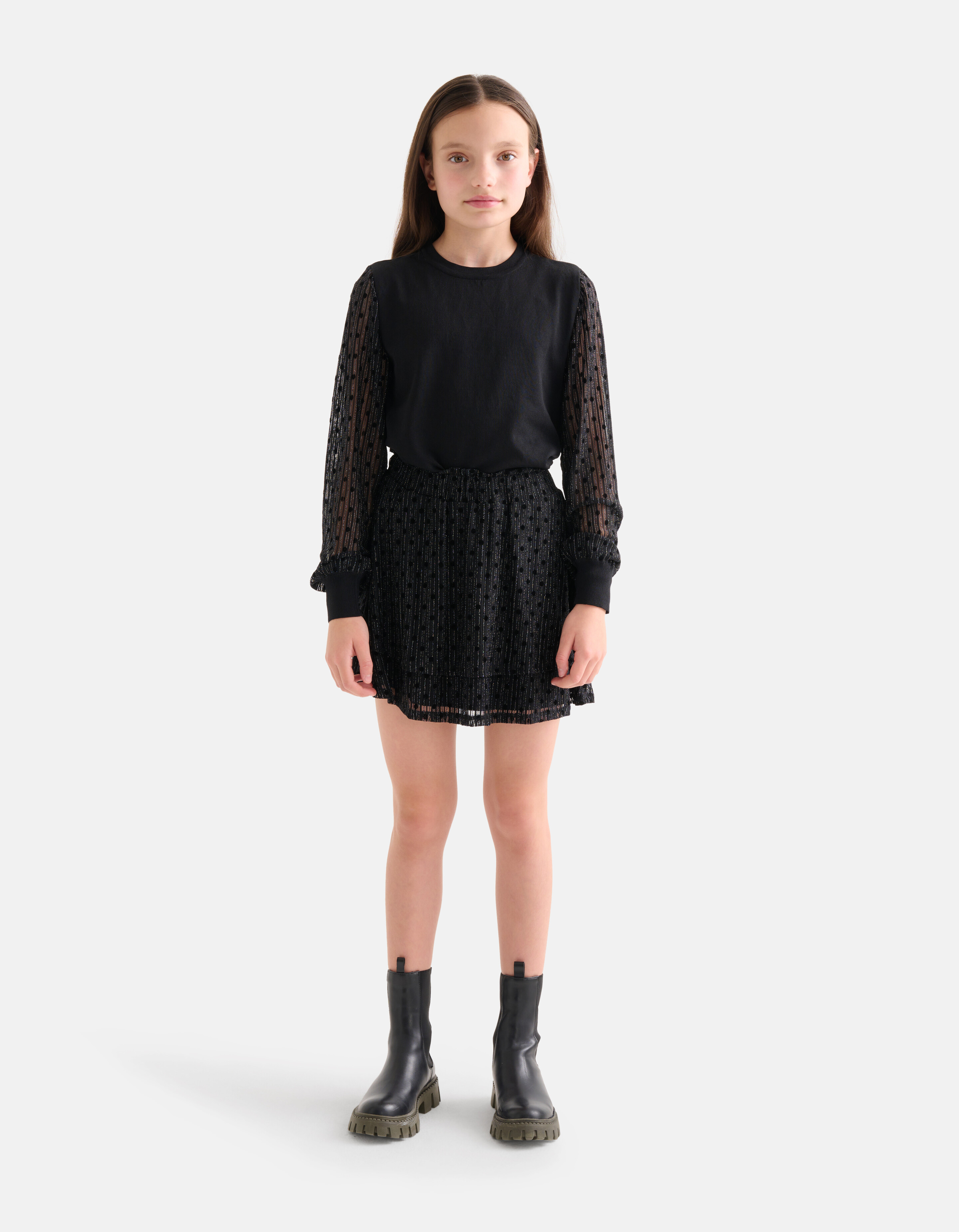 Mesh Top Zwart SHOEBY GIRLS