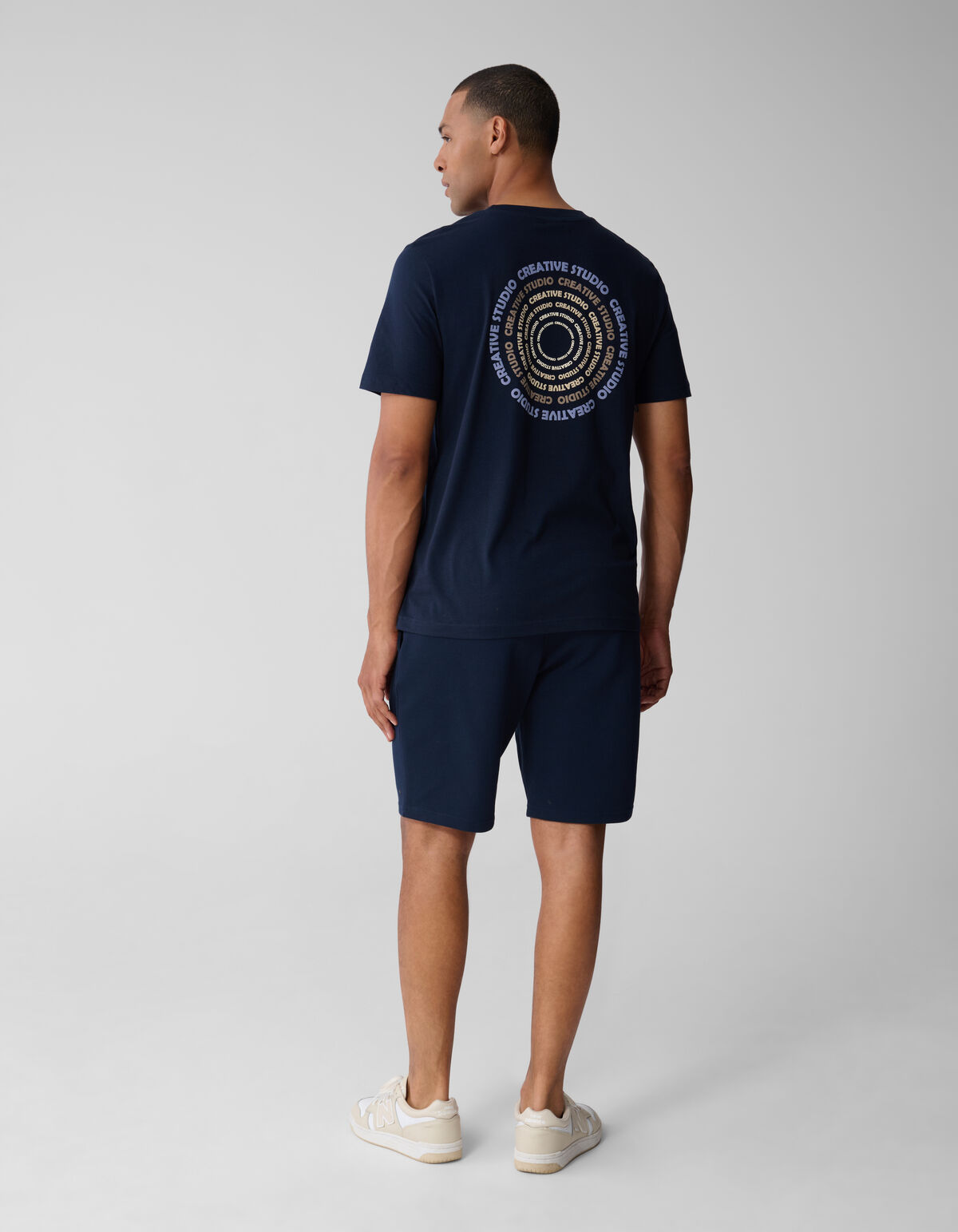 Cirkle Artwork T-shirt Donkerblauw SHOEBY MEN