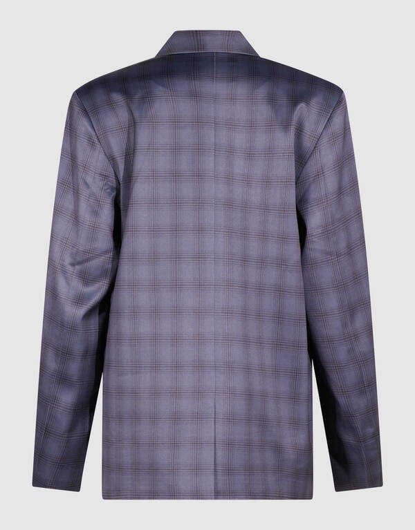 Satijnen Geruiten Blazer Grijs By Mieke SHOEBY WOMEN