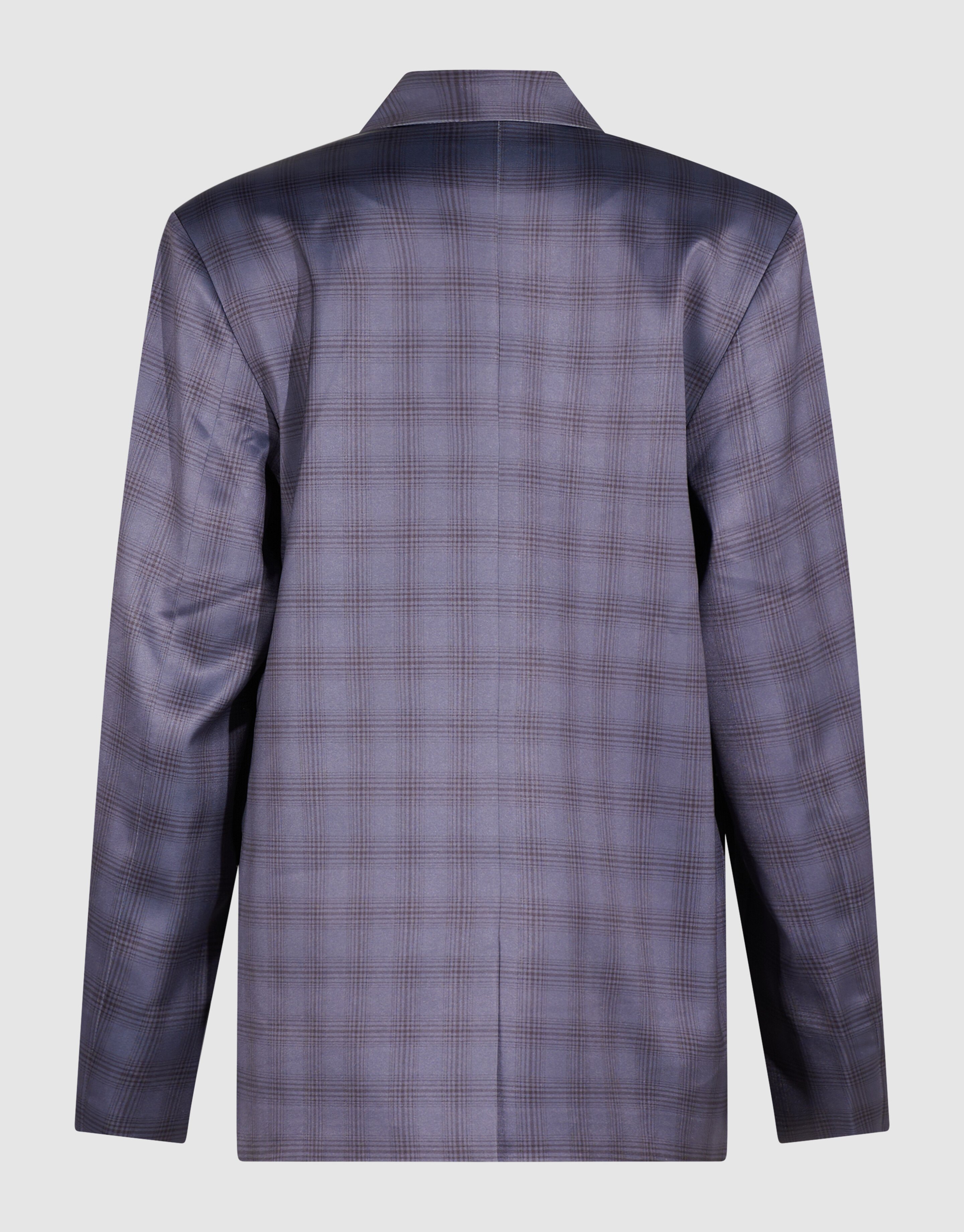 Satijnen Geruiten Blazer Grijs By Mieke SHOEBY WOMEN