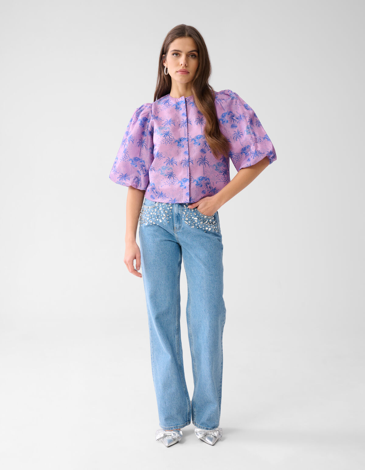 Puff Blouse Paars SHOEBY WOMEN