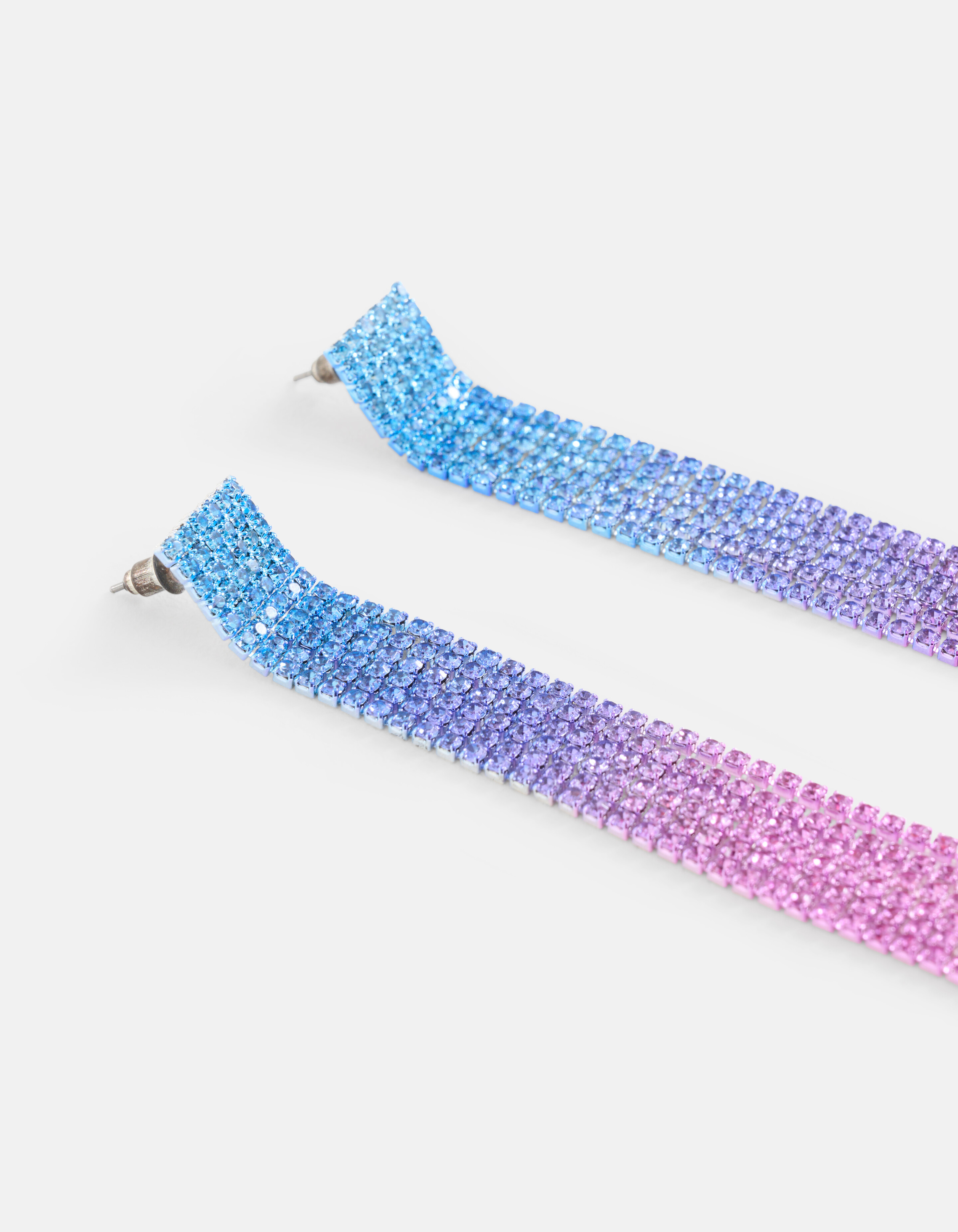 Ombre Strass Oorbellen Blauw SHOEBY ACCESSOIRES