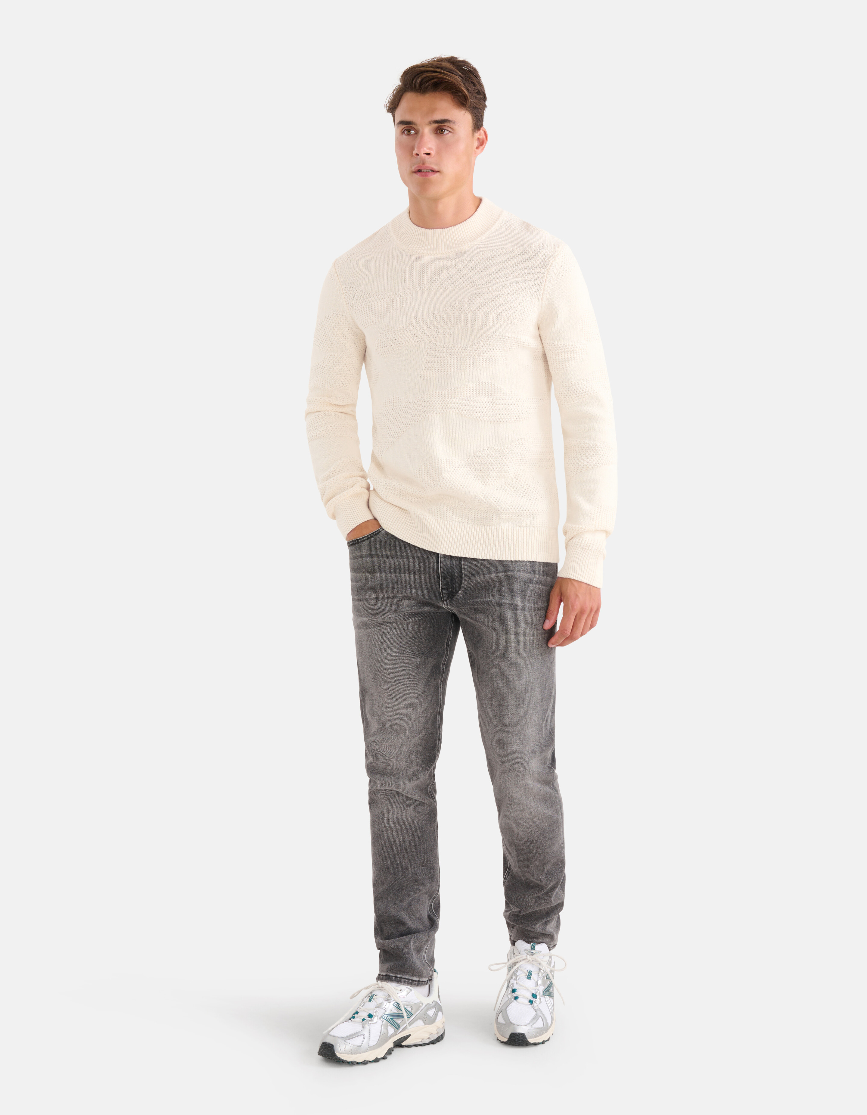 Structuur Trui Gebroken Wit SHOEBY MEN
