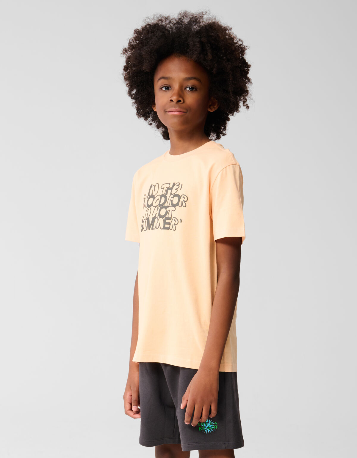 Hot Summer Artwork T-shirt Lichtoranje SHOEBY BOYS