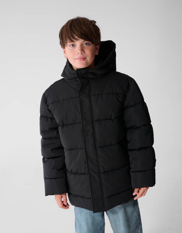 Lange Puffer Jas Zwart SHOEBY BOYS