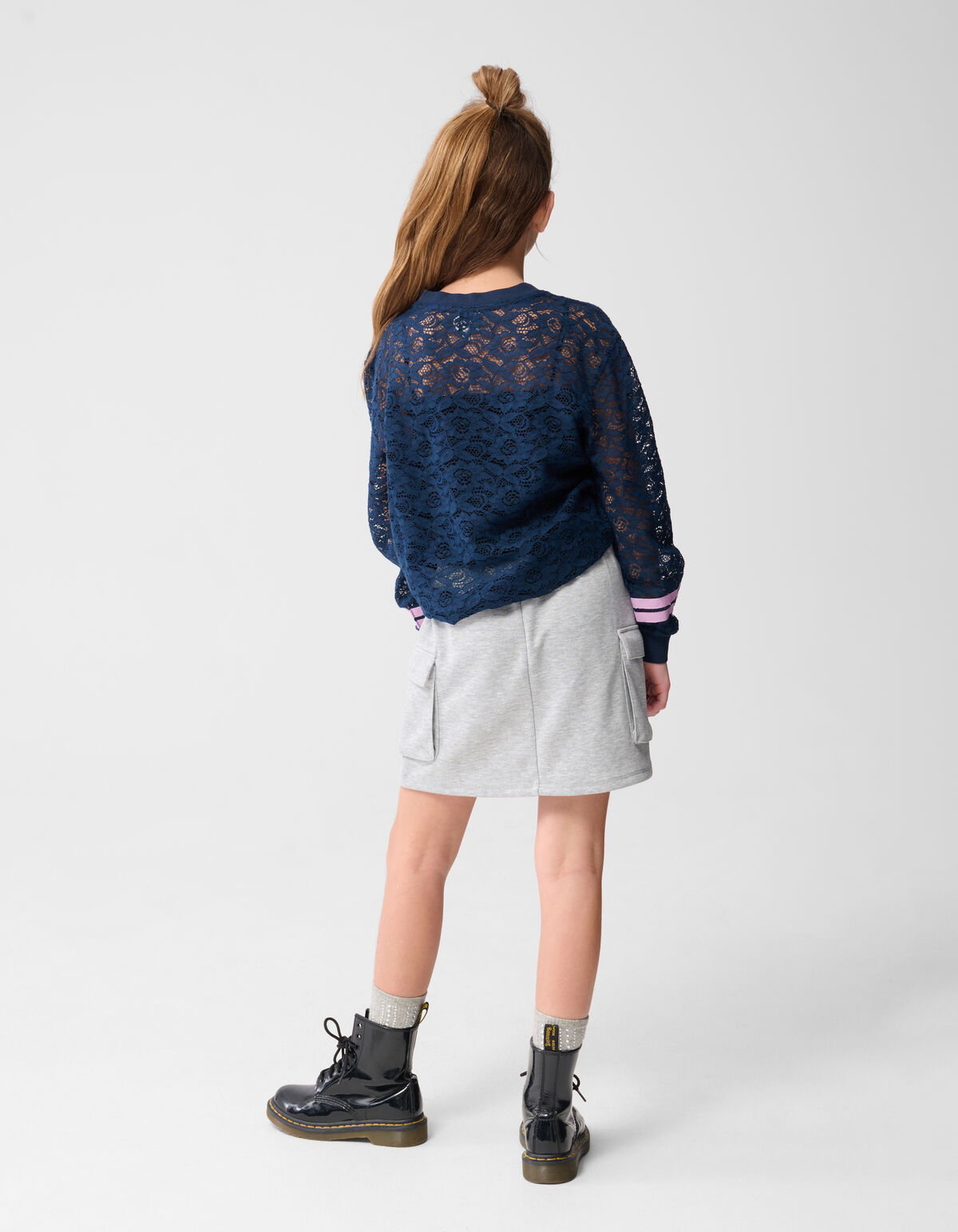 Kanten Baseball Top Donkerblauw SHOEBY GIRLS