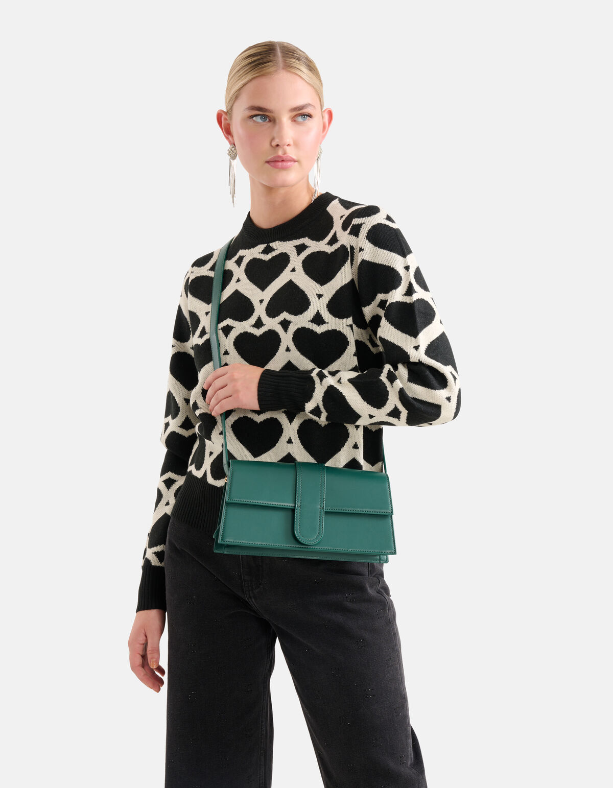 Rechthoekige Tas Donkergroen SHOEBY ACCESSOIRES