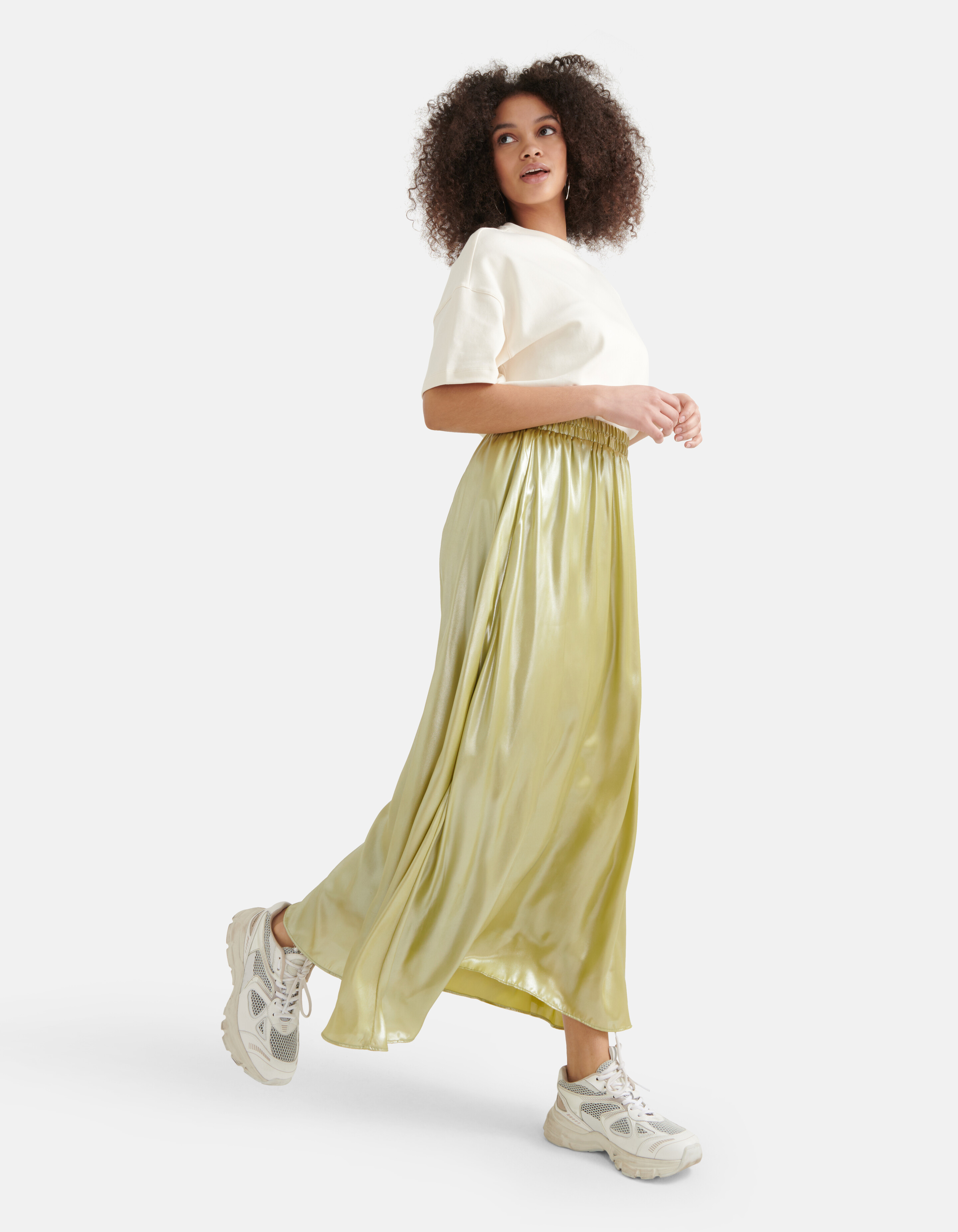 Coated Rok Limoengroen SHOEBY WOMEN
