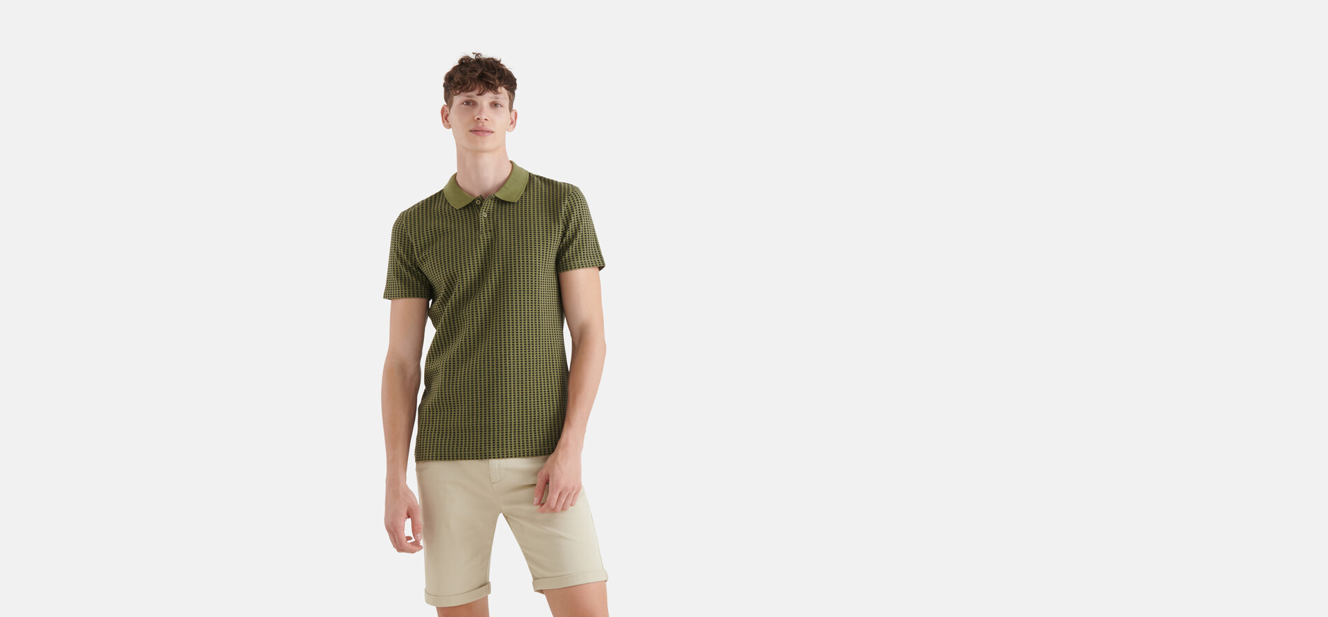 Rectangle Polo Donkergroen SHOEBY MEN