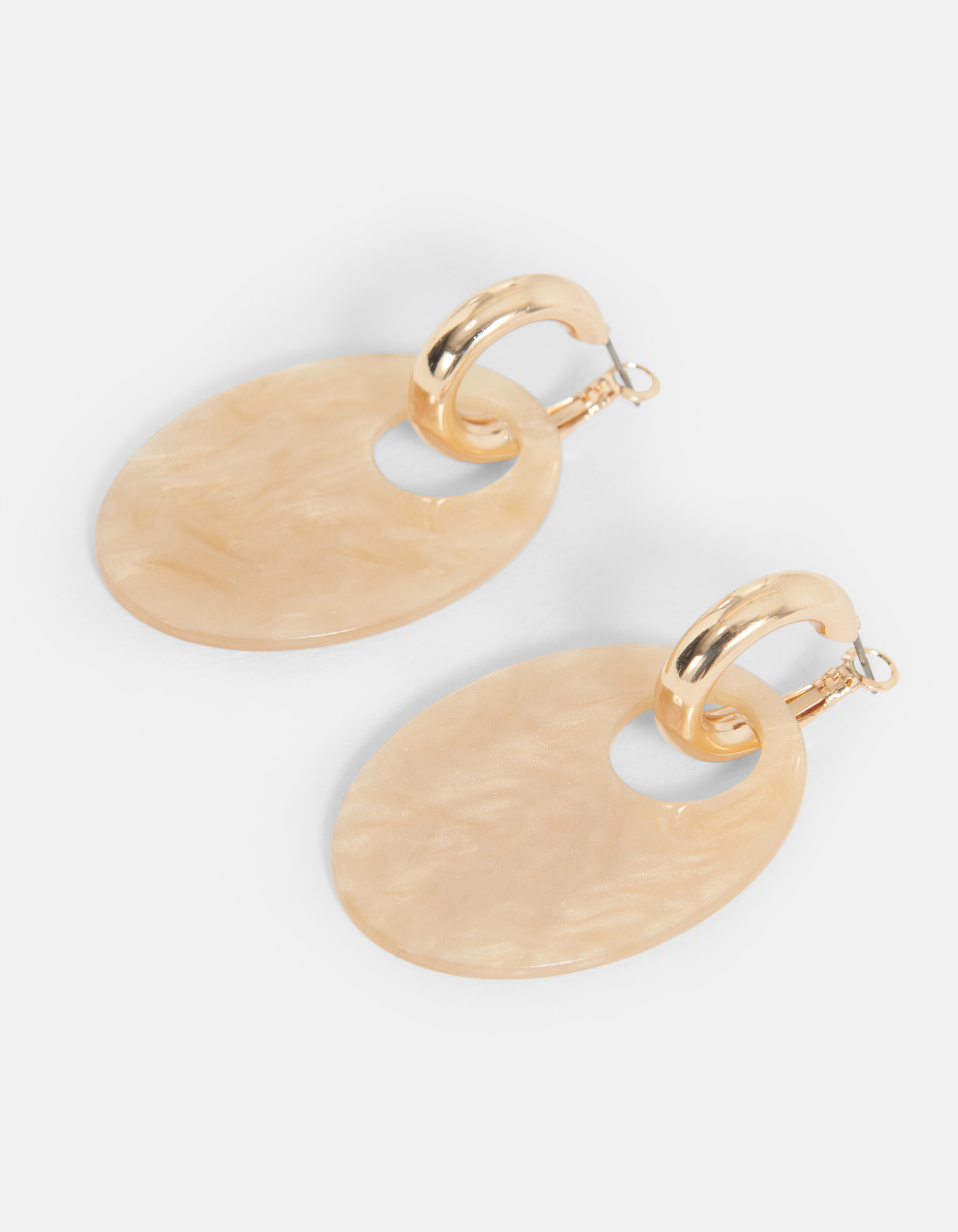 Ovale Oorbellen Beige SHOEBY ACCESSOIRES