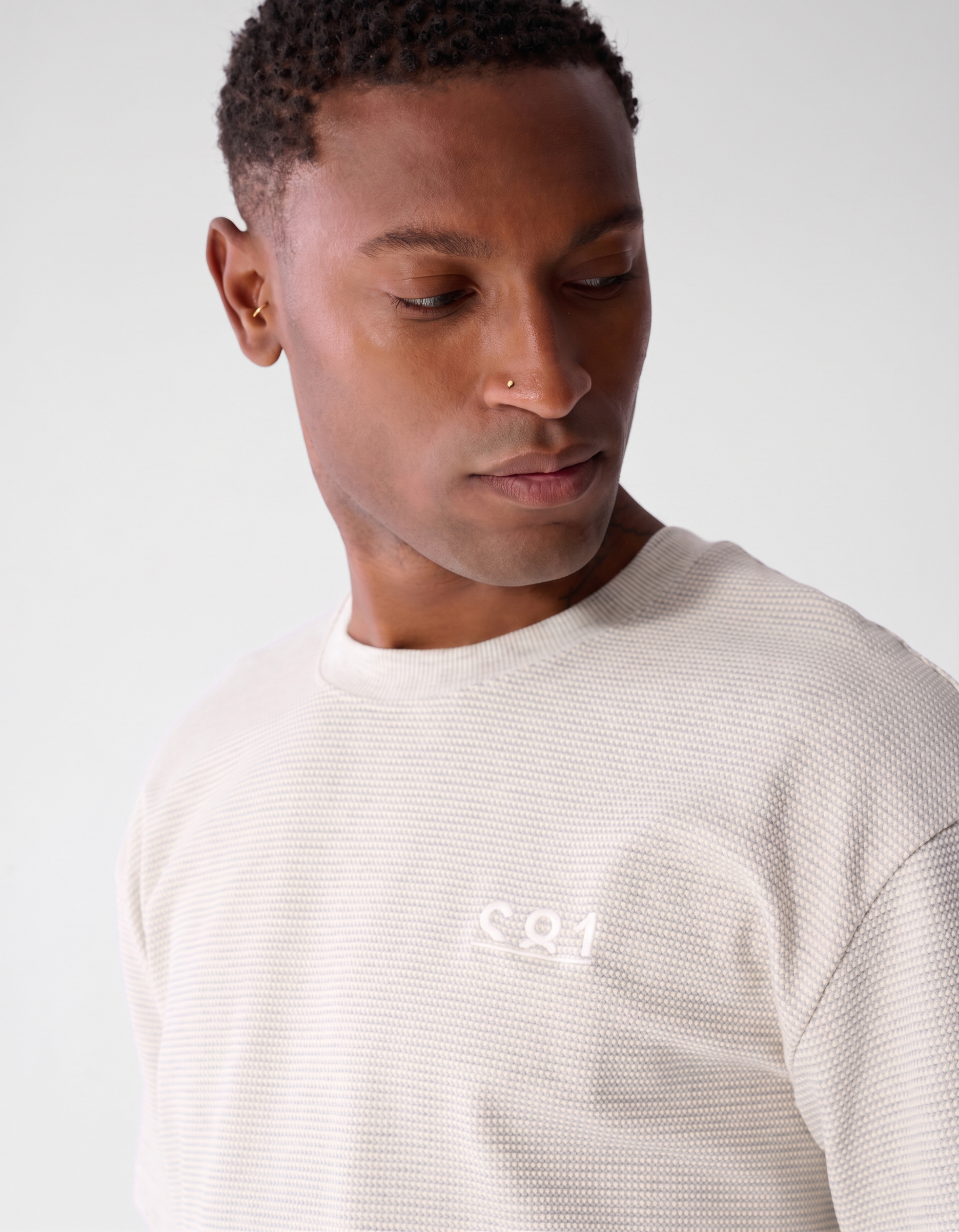 Honeycomb T-shirt Lichtgrijs SHOEBY MEN
