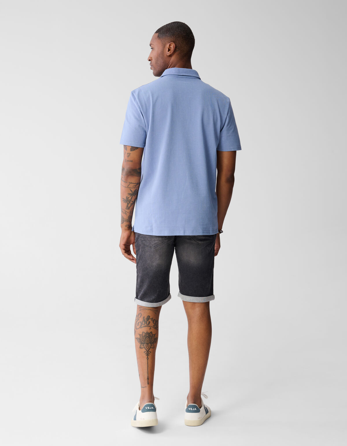 Washed Polo Lichtblauw SHOEBY MEN