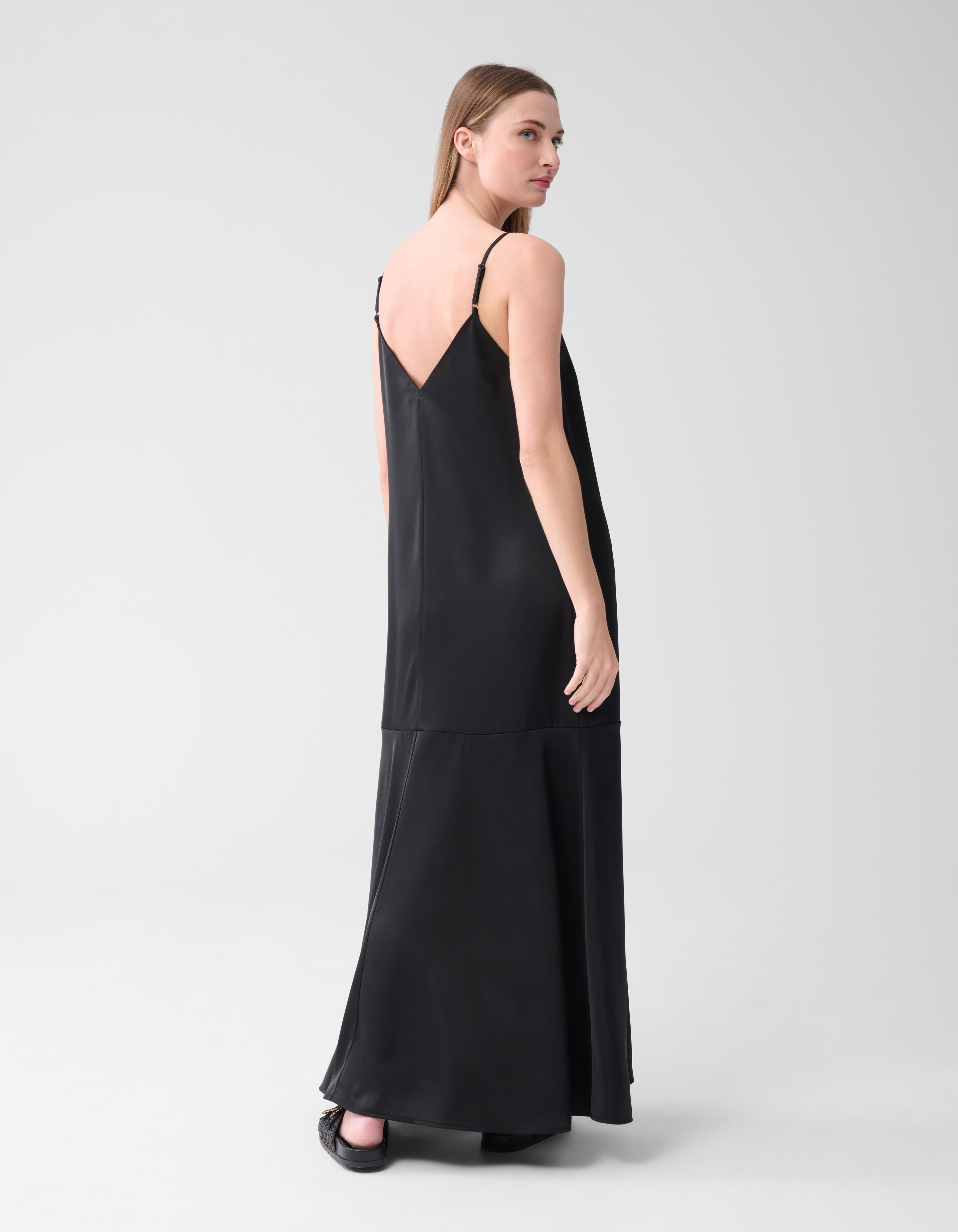 Satijnen Maxi Jurk Zwart By Lonneke SHOEBY WOMEN
