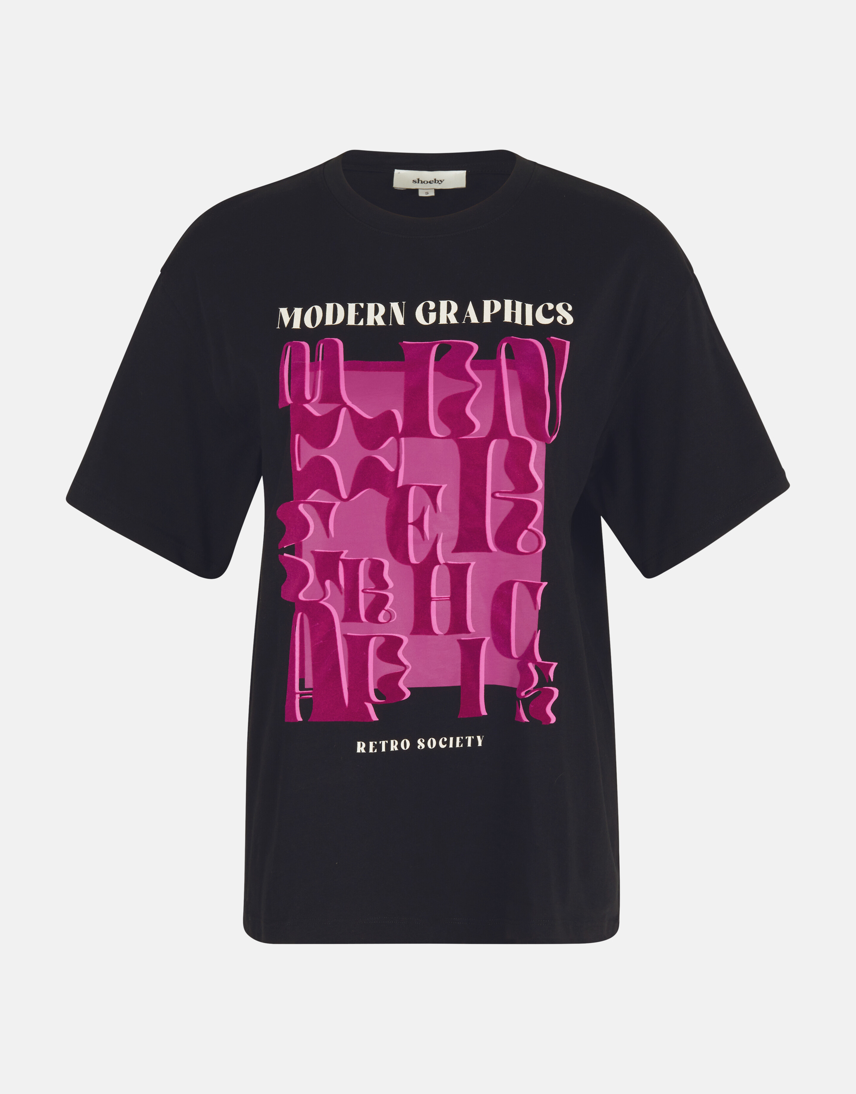 Grafisch Artwork T-shirt Zwart SHOEBY WOMEN