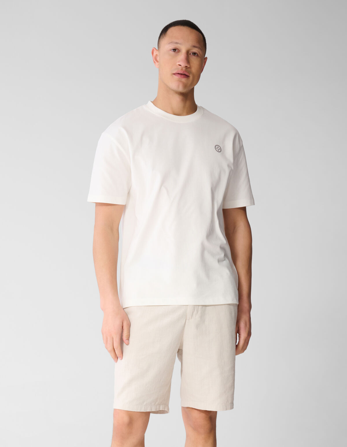 Spark T-shirt Gebroken Wit SHOEBY MEN