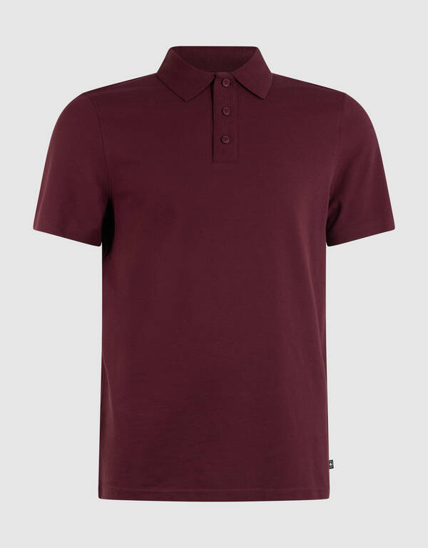 Gebreide Polo Donkerrood SHOEBY MEN