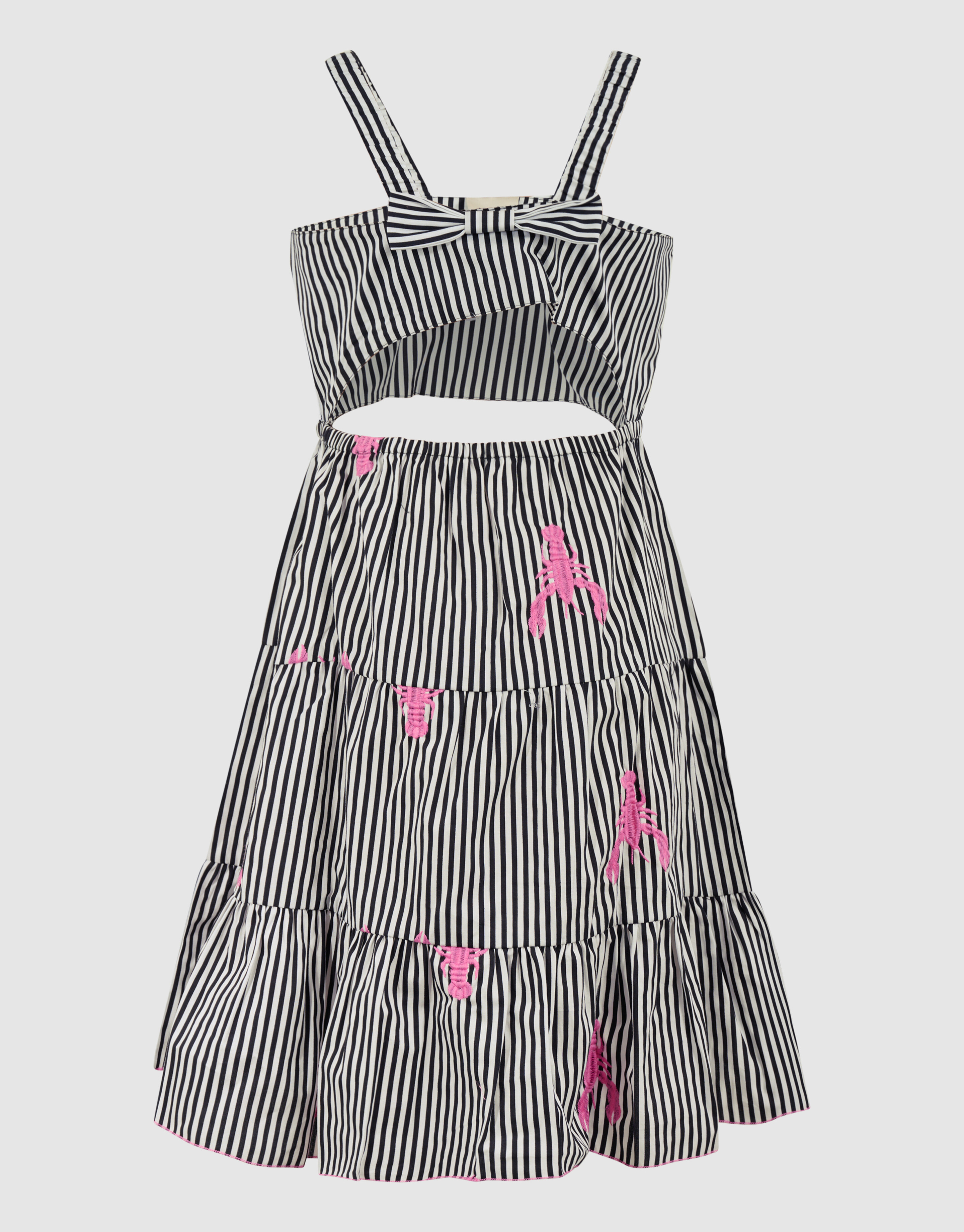 Striped Kreeften Jurk Zwart SHOEBY GIRLS
