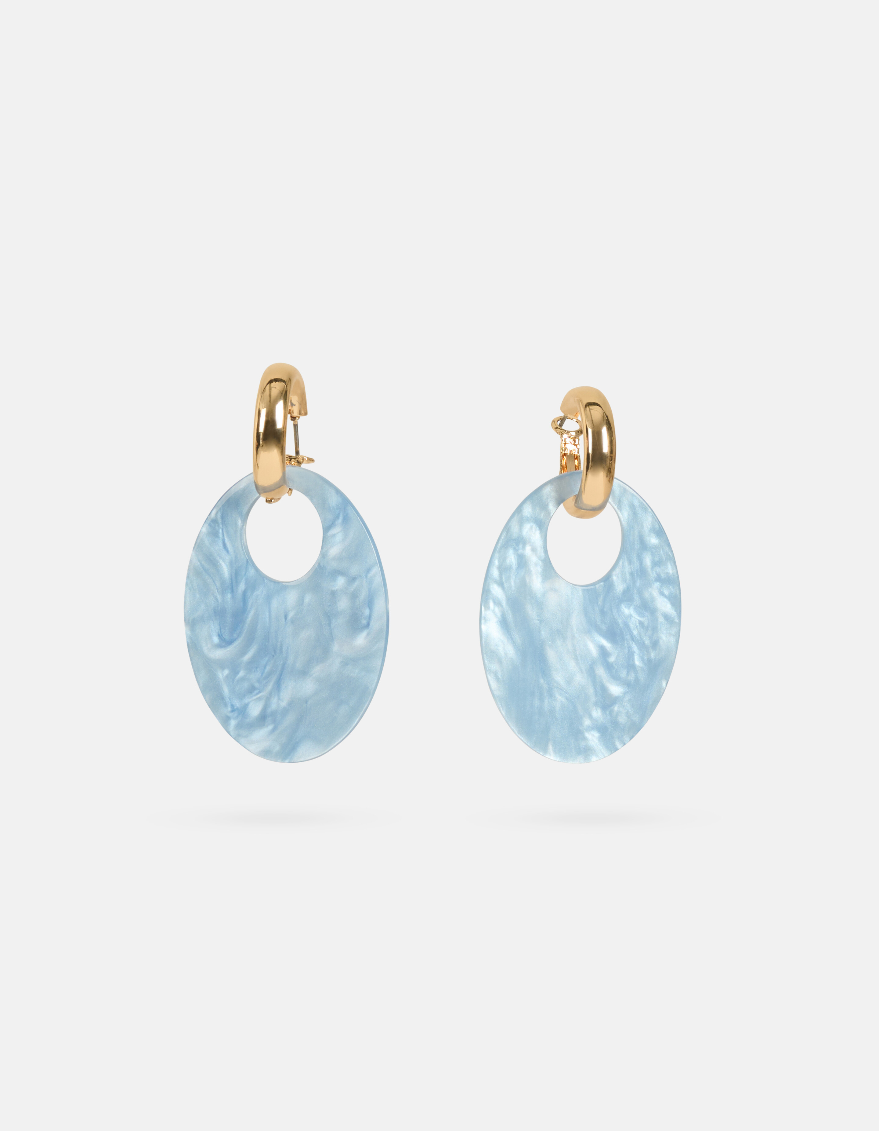 Ovale Oorbellen Lichtblauw SHOEBY ACCESSOIRES