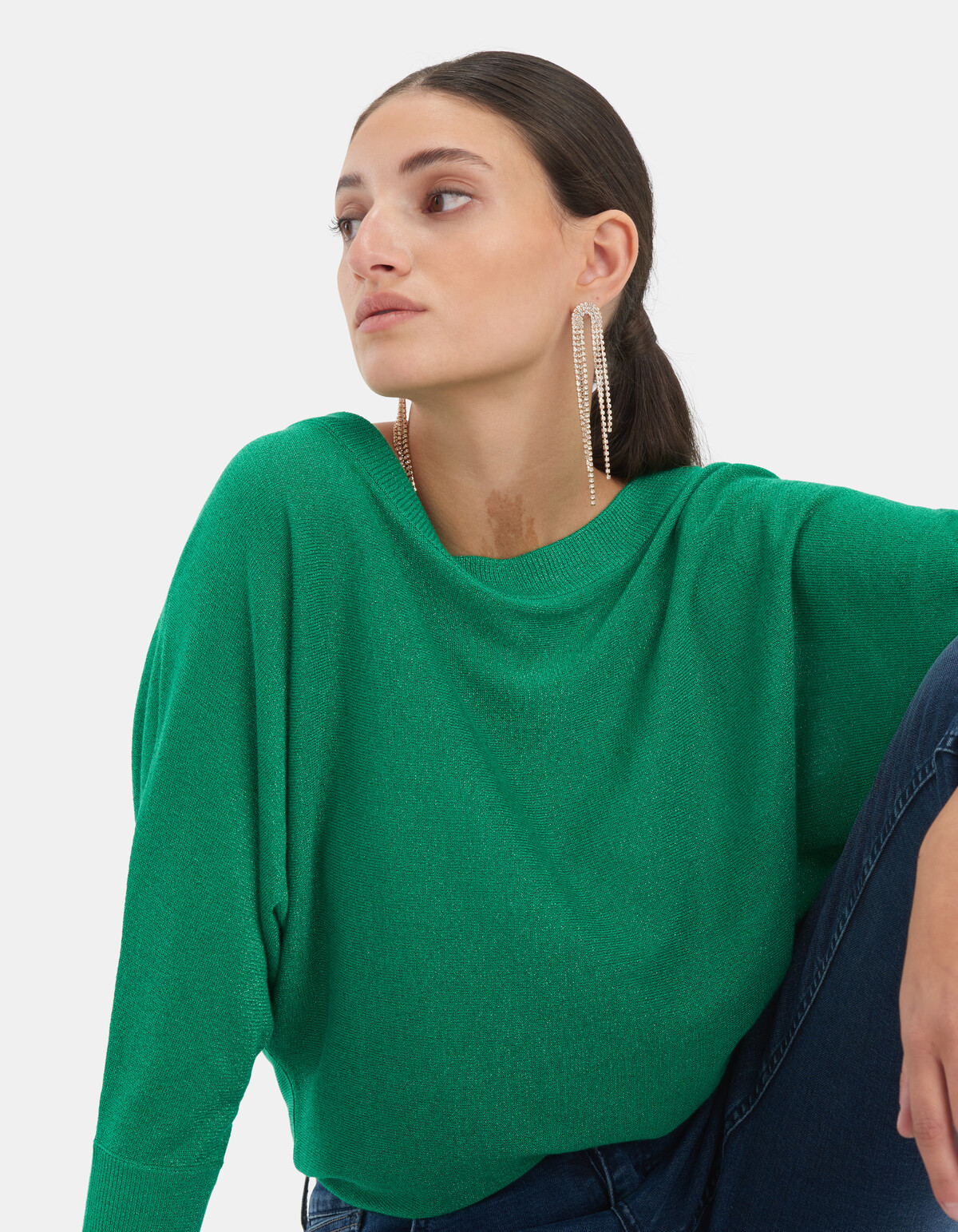 Glitter Batwing Trui