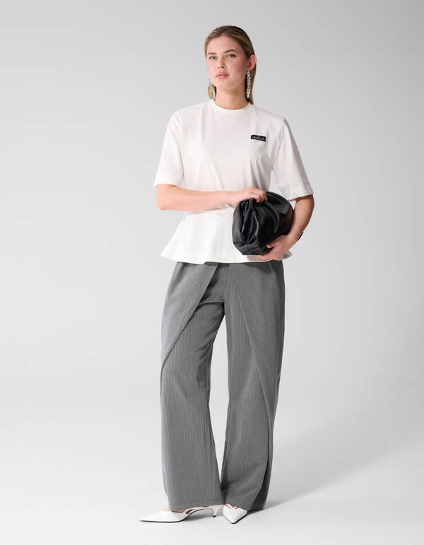 Peplum T-shirt Wit SHOEBY WOMEN