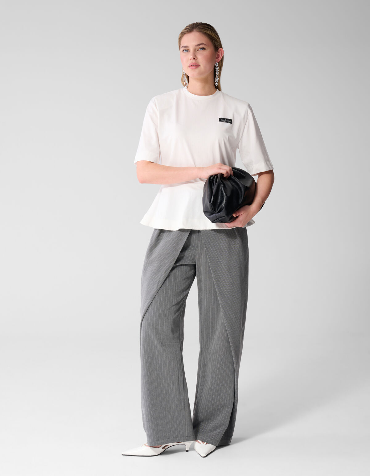 Peplum T-shirt Wit SHOEBY WOMEN
