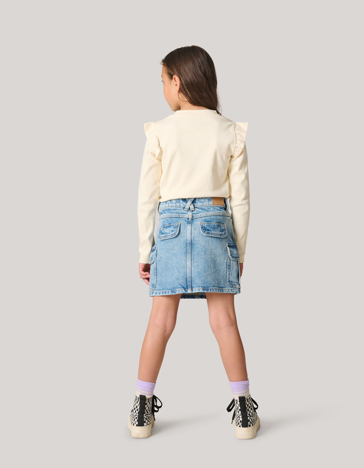 Denim Cargo Rok Blauw SHOEBY GIRLS