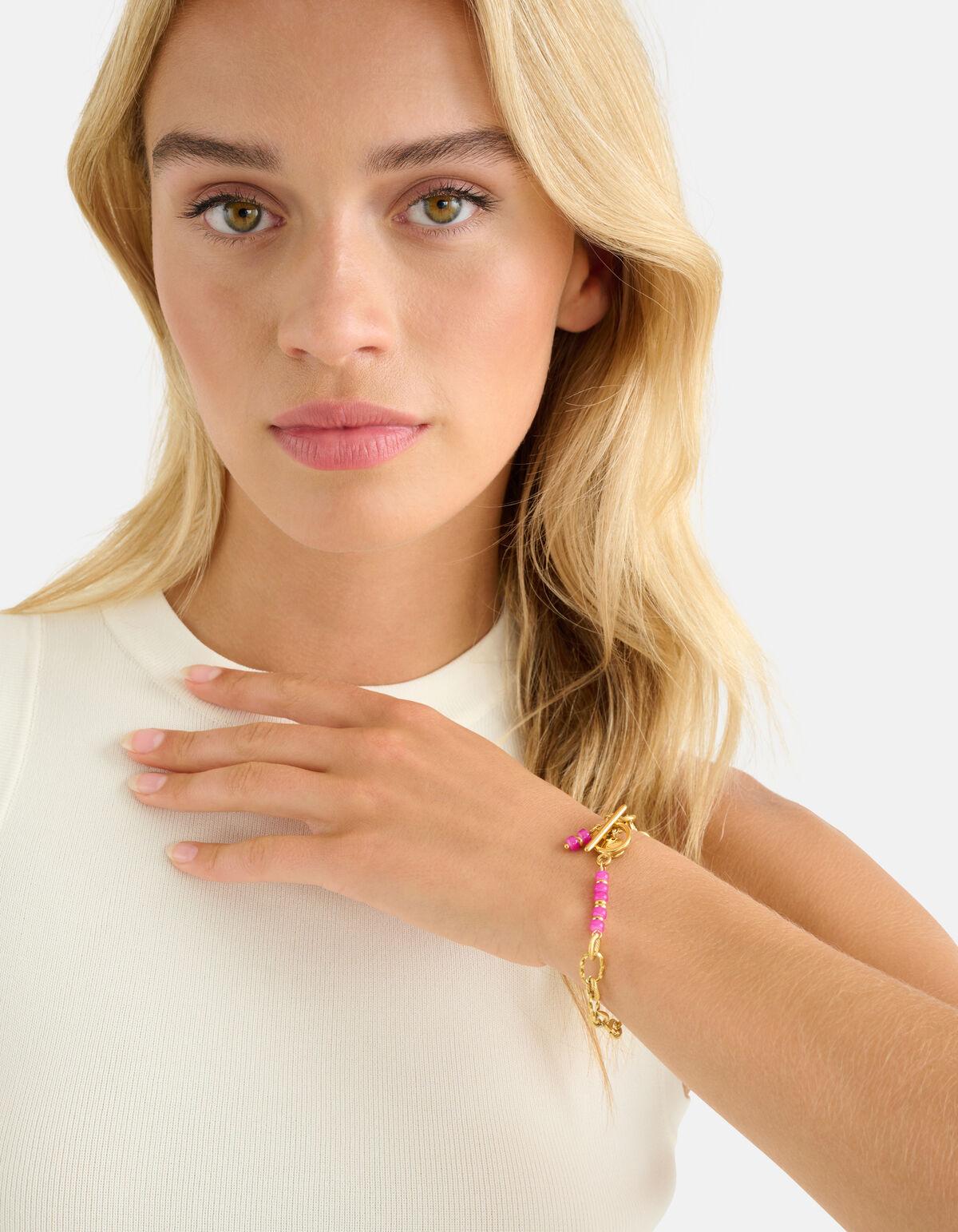 Beaded Chain Armband Goud SHOEBY ACCESSOIRES