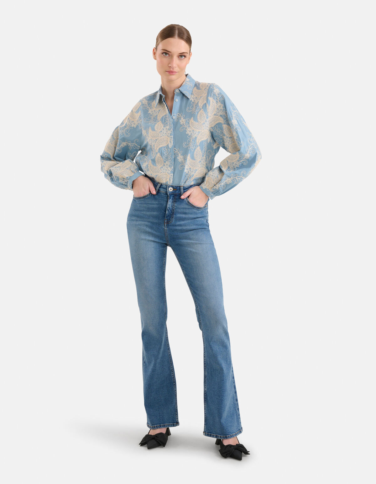 Embroidery Blouse Blauw By Mieke SHOEBY WOMEN