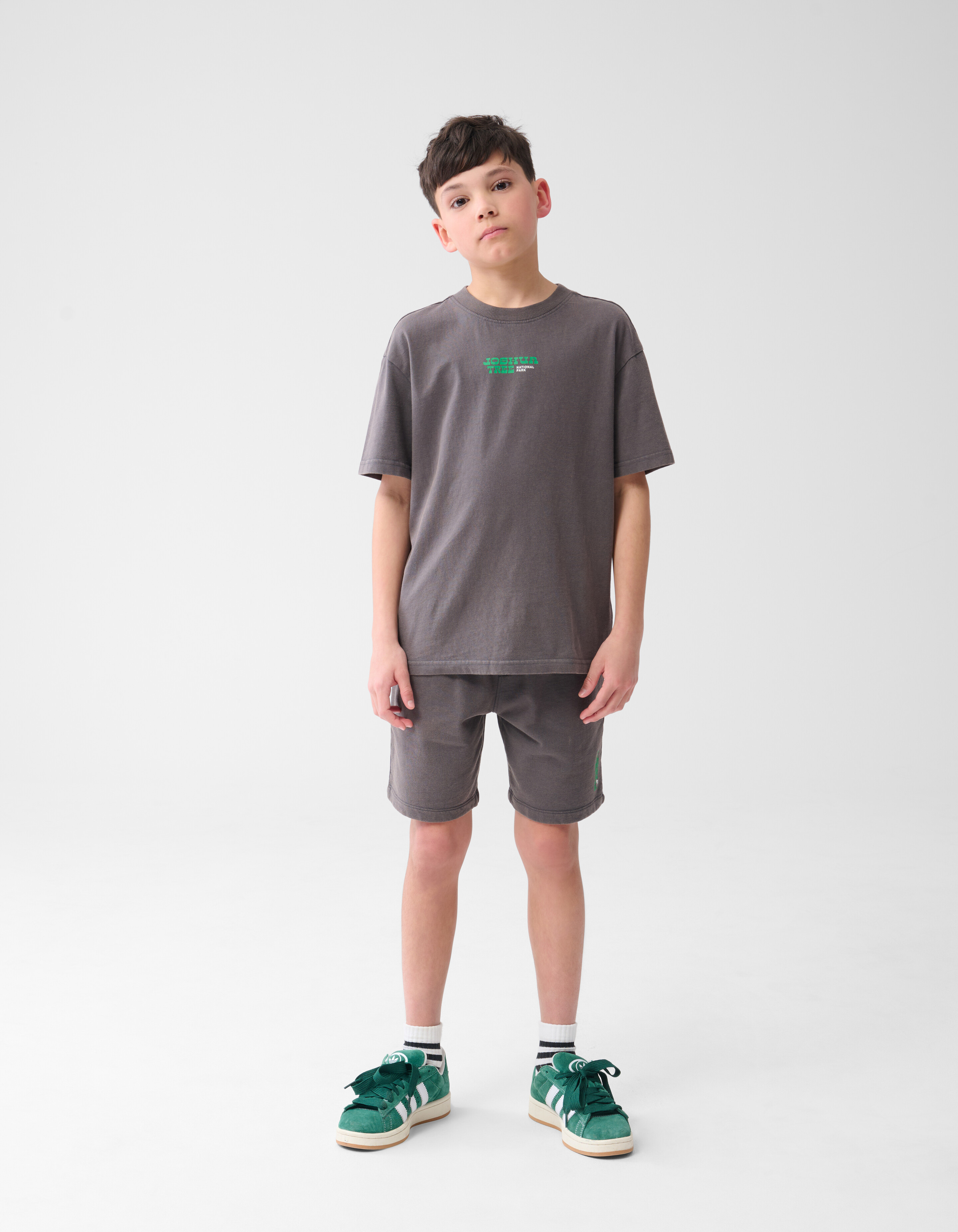 Tekst Short Donkergrijs SHOEBY BOYS