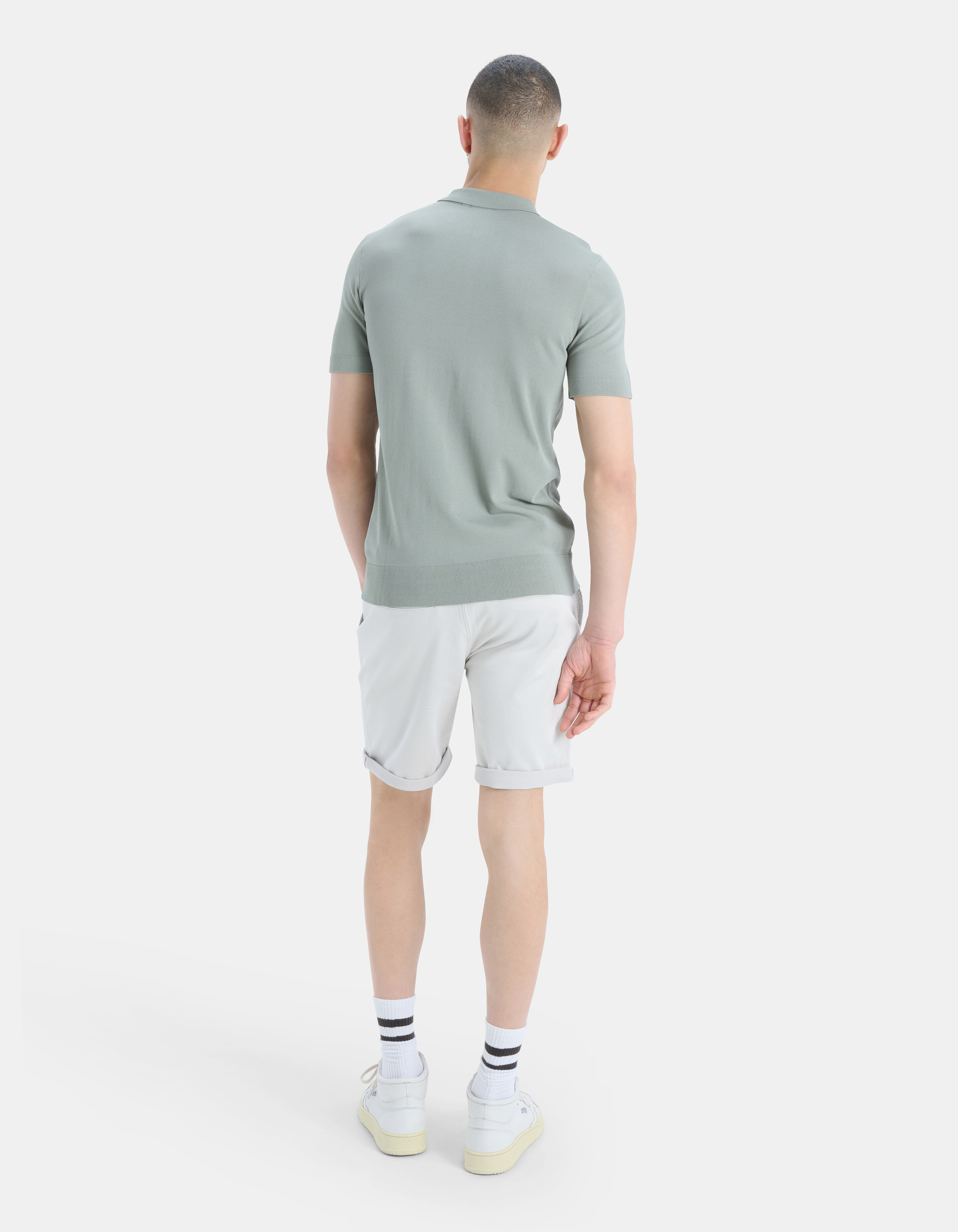 Zipper Knit Polo Shirt REFILL