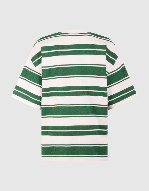 Stripe Artwork T-shirt Groen SHOEBY WOMEN