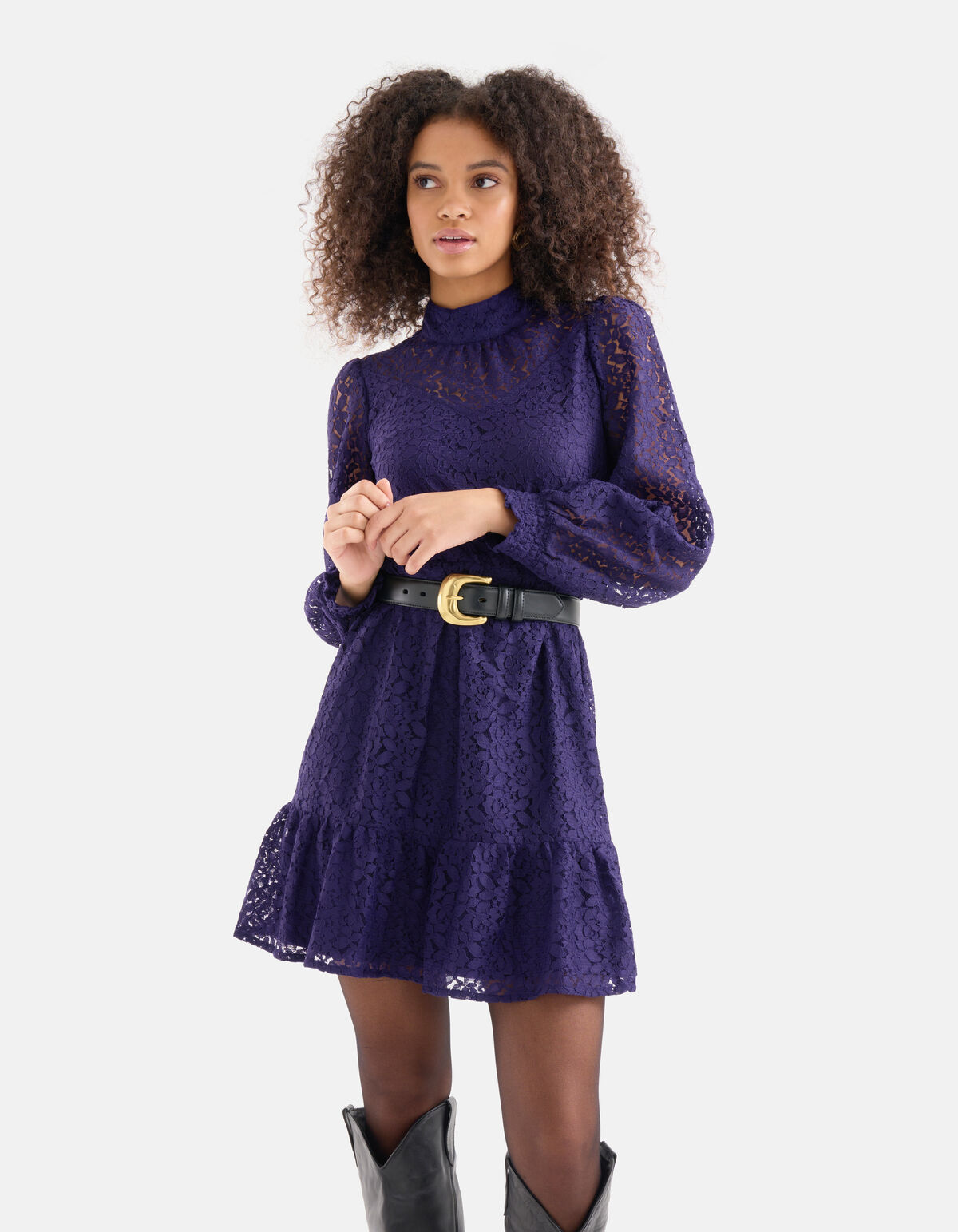 Kanten Jurk Paars SHOEBY WOMEN