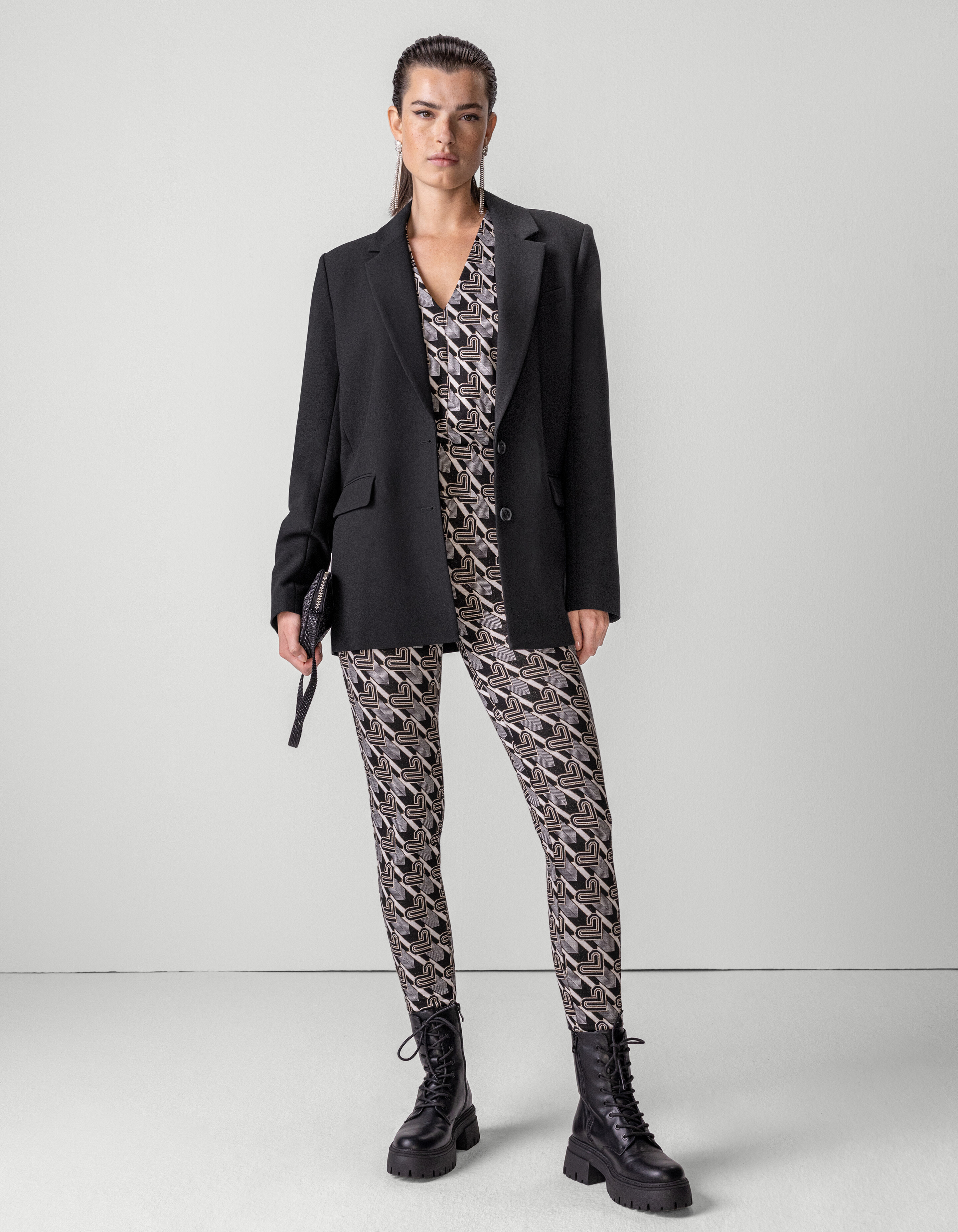 Monogram Legging Zwart/Wit SHOEBY WOMEN