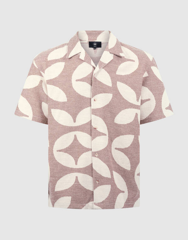 All-over Logo Print Overshirt Bruin SHOEBY MEN