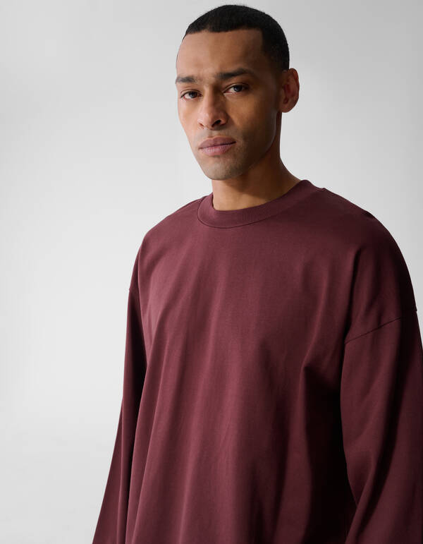 Basis Relaxed Fit Longsleeve Rood SHOEBY MEN