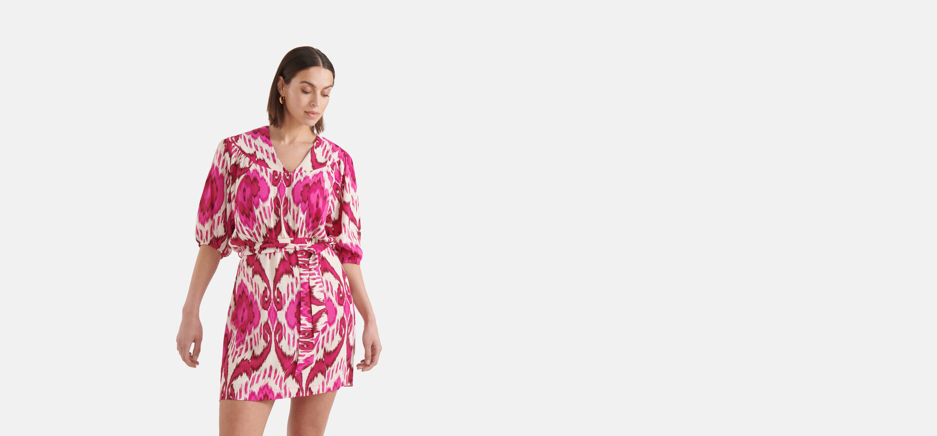 Grafische Print Jurk Roze SHOEBY WOMEN