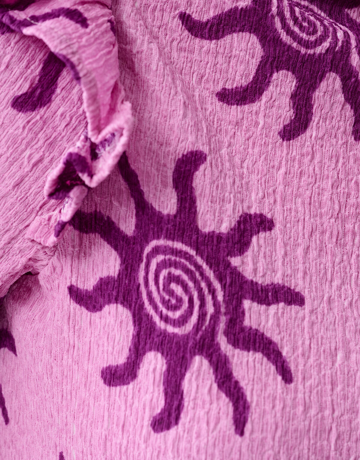 Crinkle Ruffle Top Roze SHOEBY WOMEN