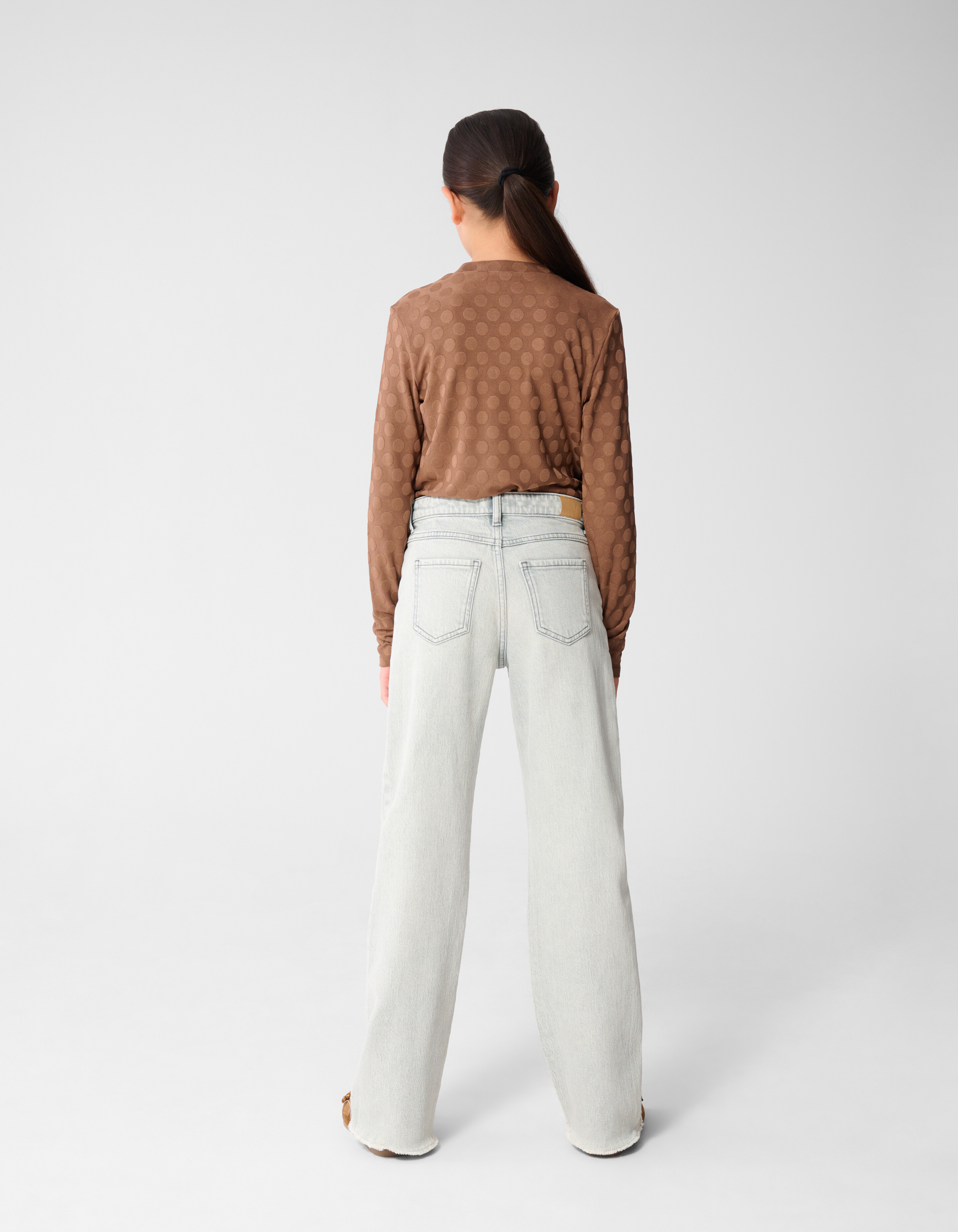 Polkadot Longsleeve Top Bruin SHOEBY GIRLS