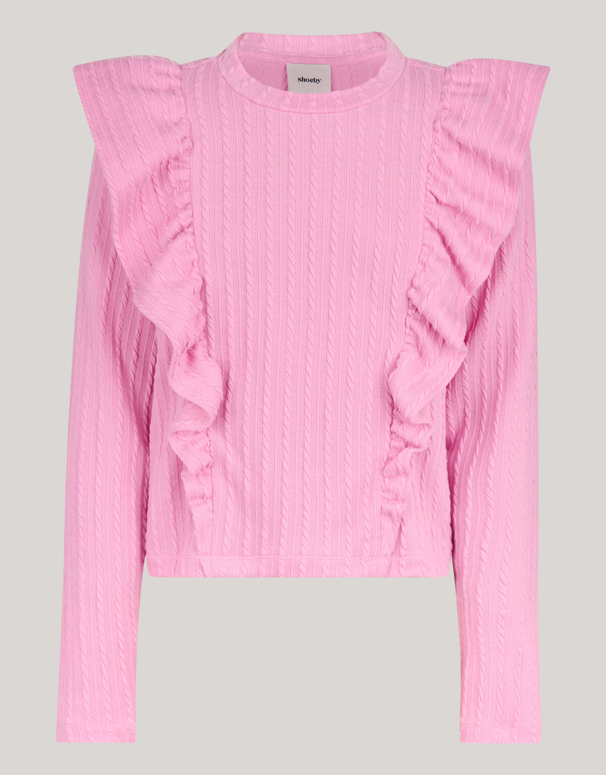Kabel Ruffle Top Roze SHOEBY GIRLS