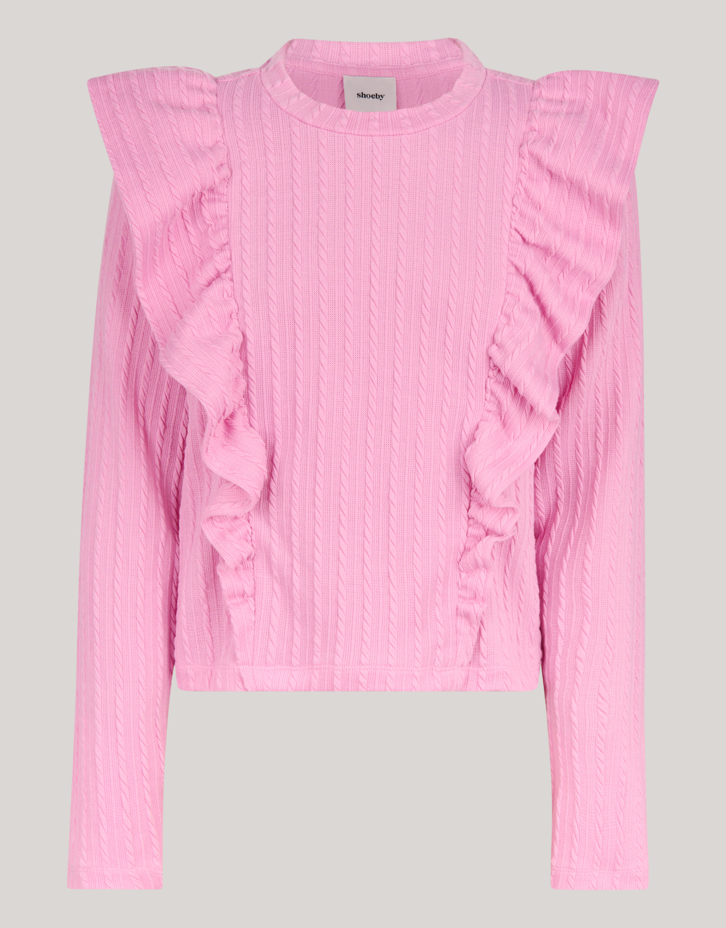 Kabel Ruffle Top Roze SHOEBY GIRLS