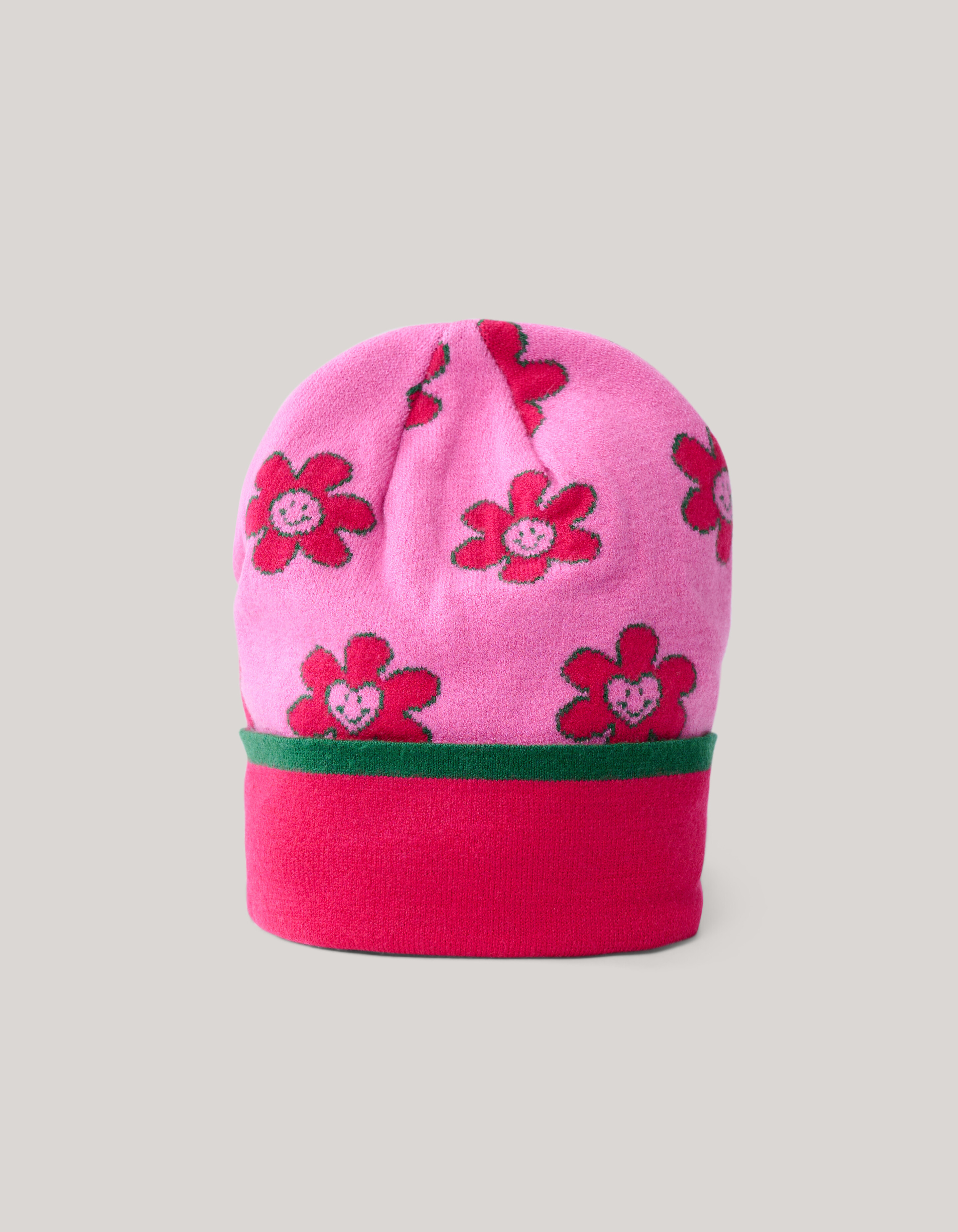 Jacquard Beanie Roze SHOEBY ACCESSOIRES
