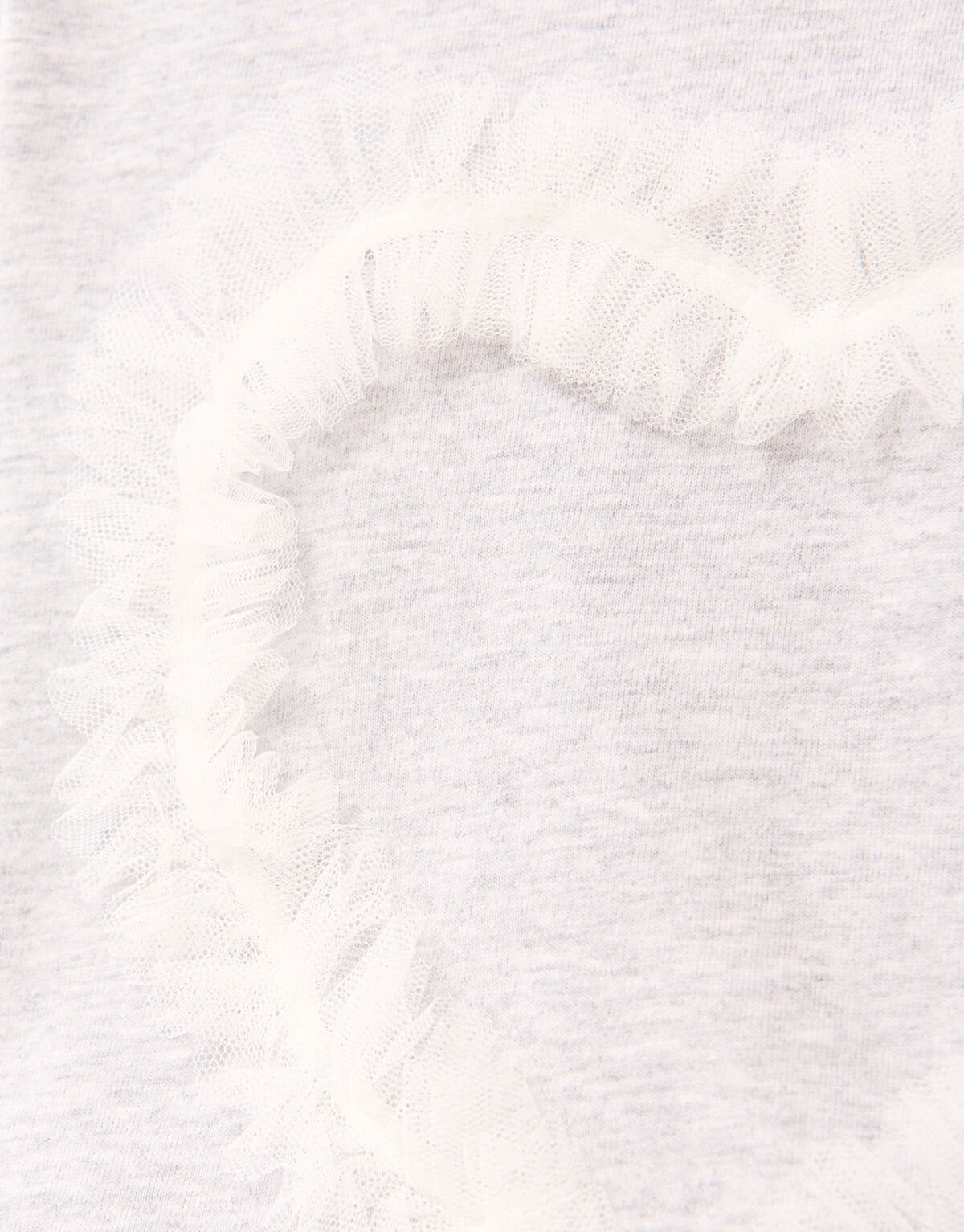Mesh Heart T-shirt Lichtgrijs SHOEBY GIRLS