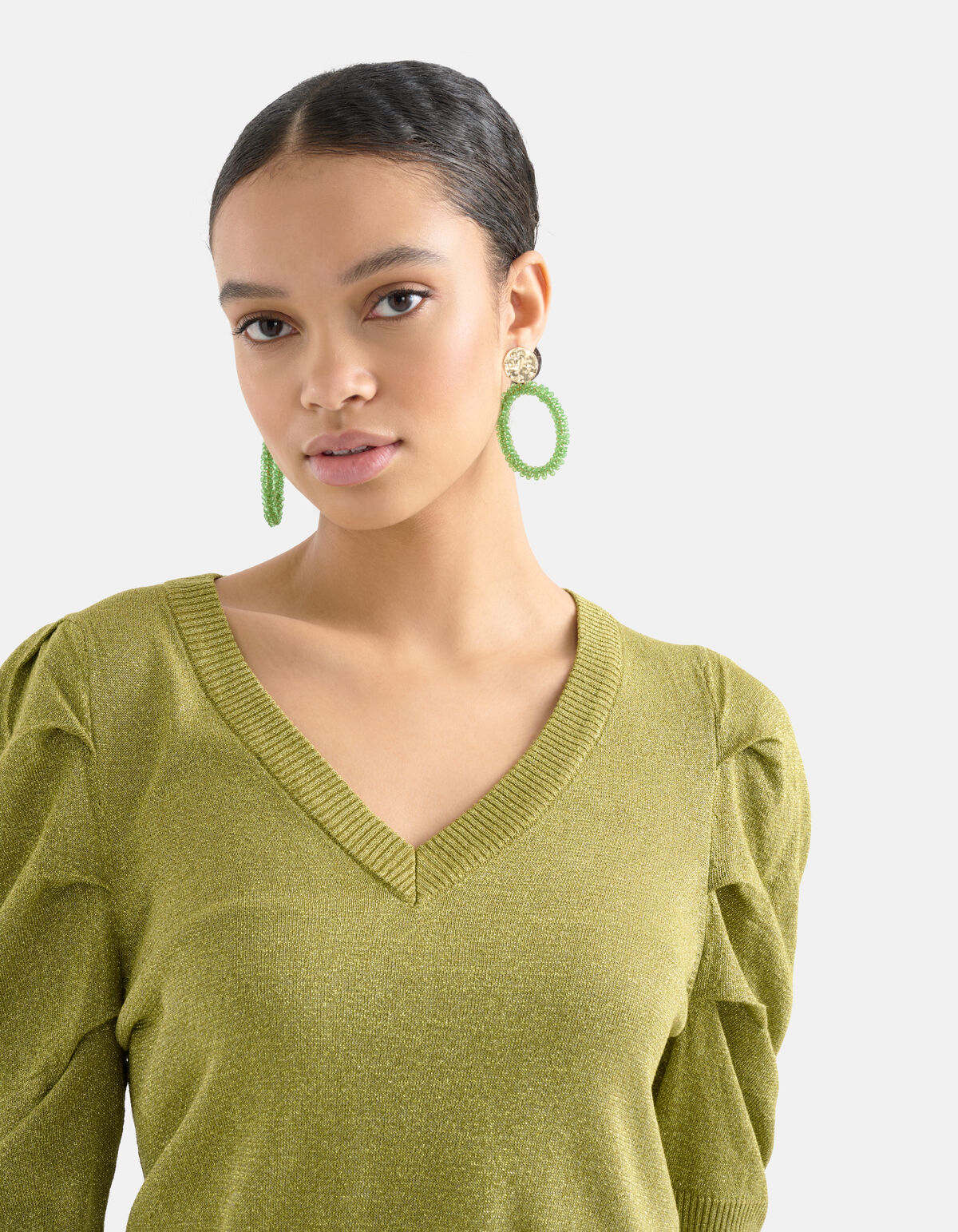 Glitter Trui Olijfgroen SHOEBY WOMEN