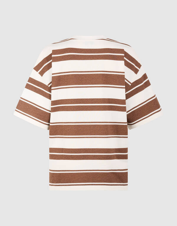 Stripe Artwork T-shirt Bruin SHOEBY WOMEN
