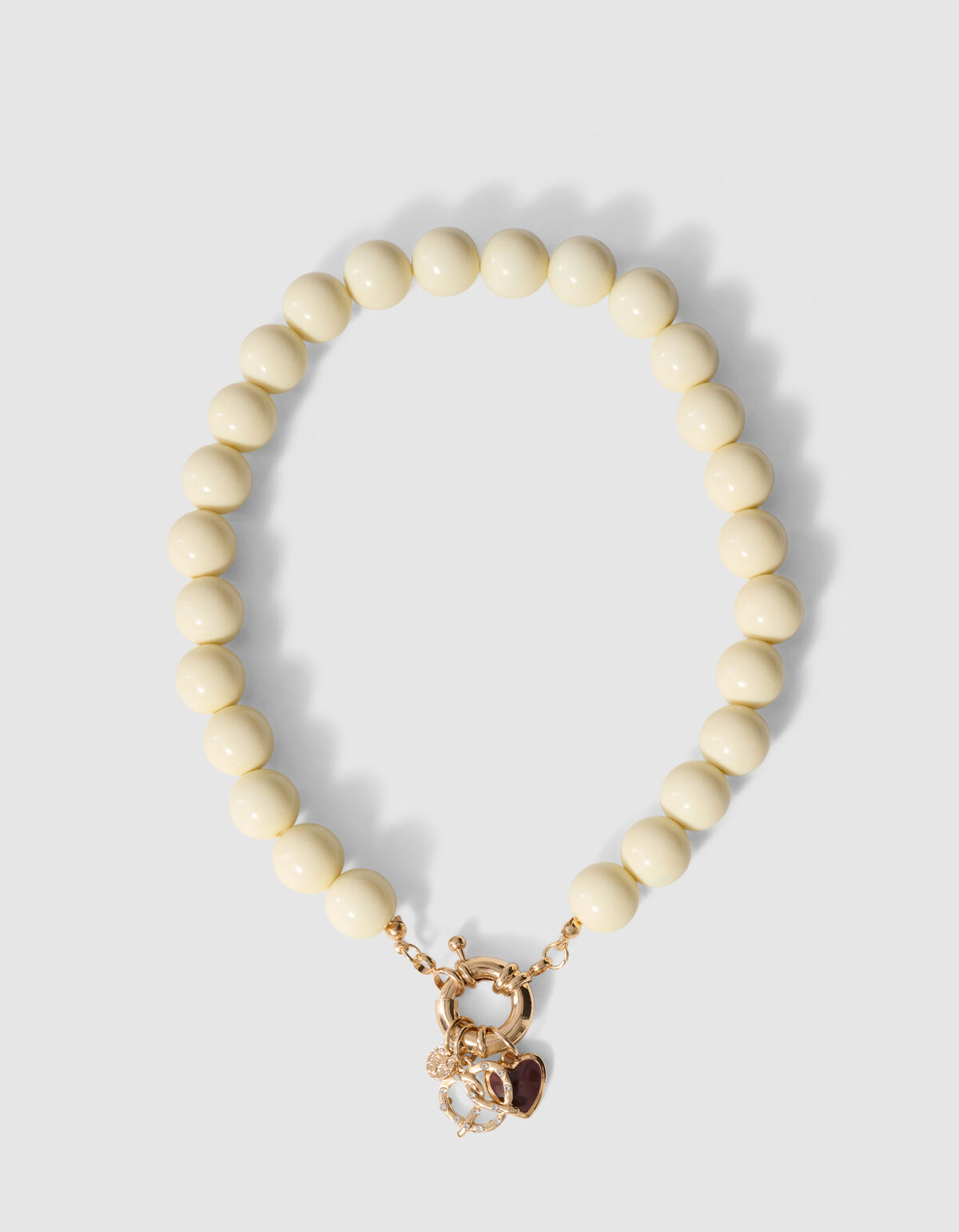 Beaded Charm Ketting Lichtgeel SHOEBY ACCESSOIRES