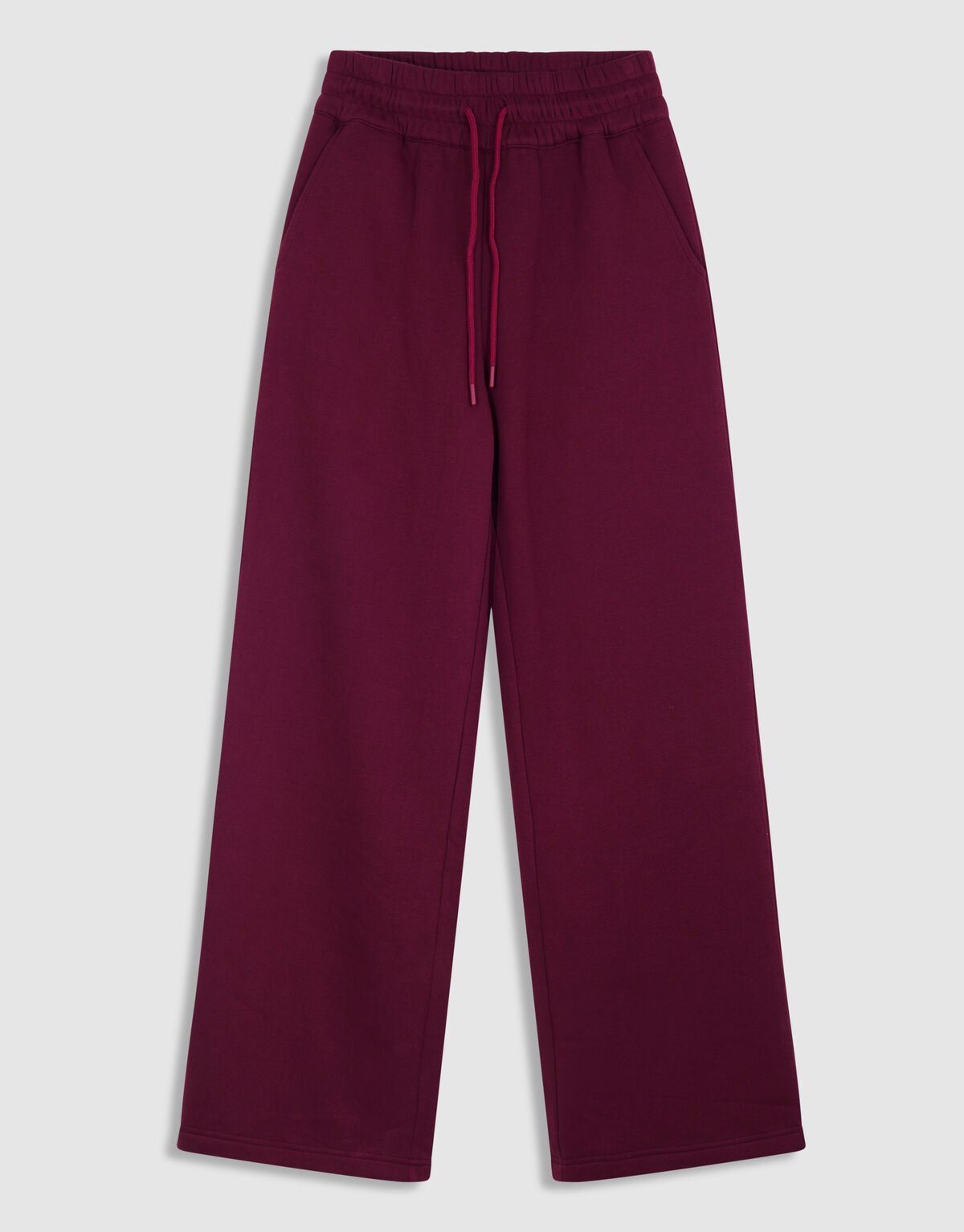 Wide Leg Jogger Broek Donkerrood SHOEBY WOMEN